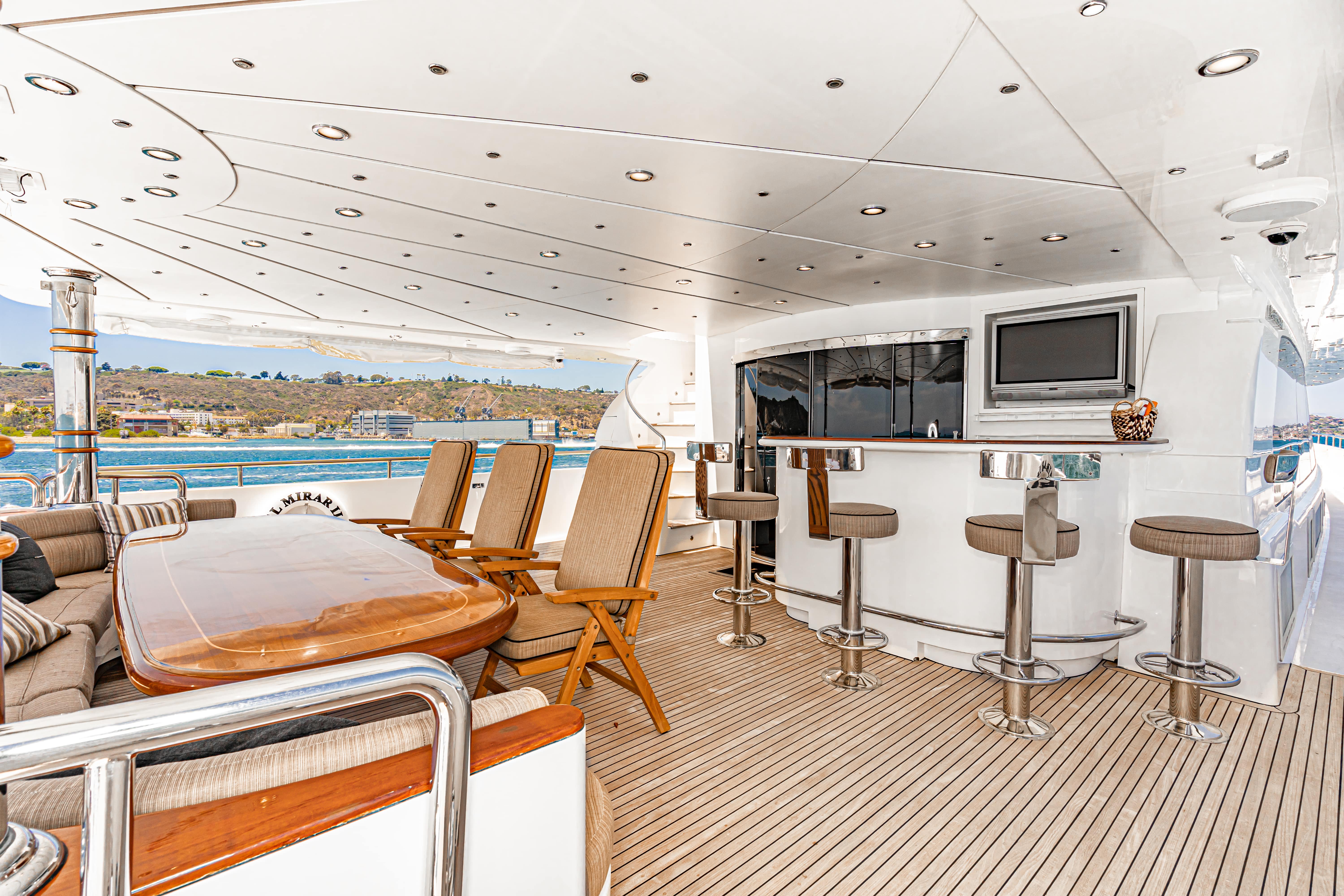 Aboard EL MIRAR II a 108ft (32.92m) luxury motor yacht , built by HORIZON in 2008