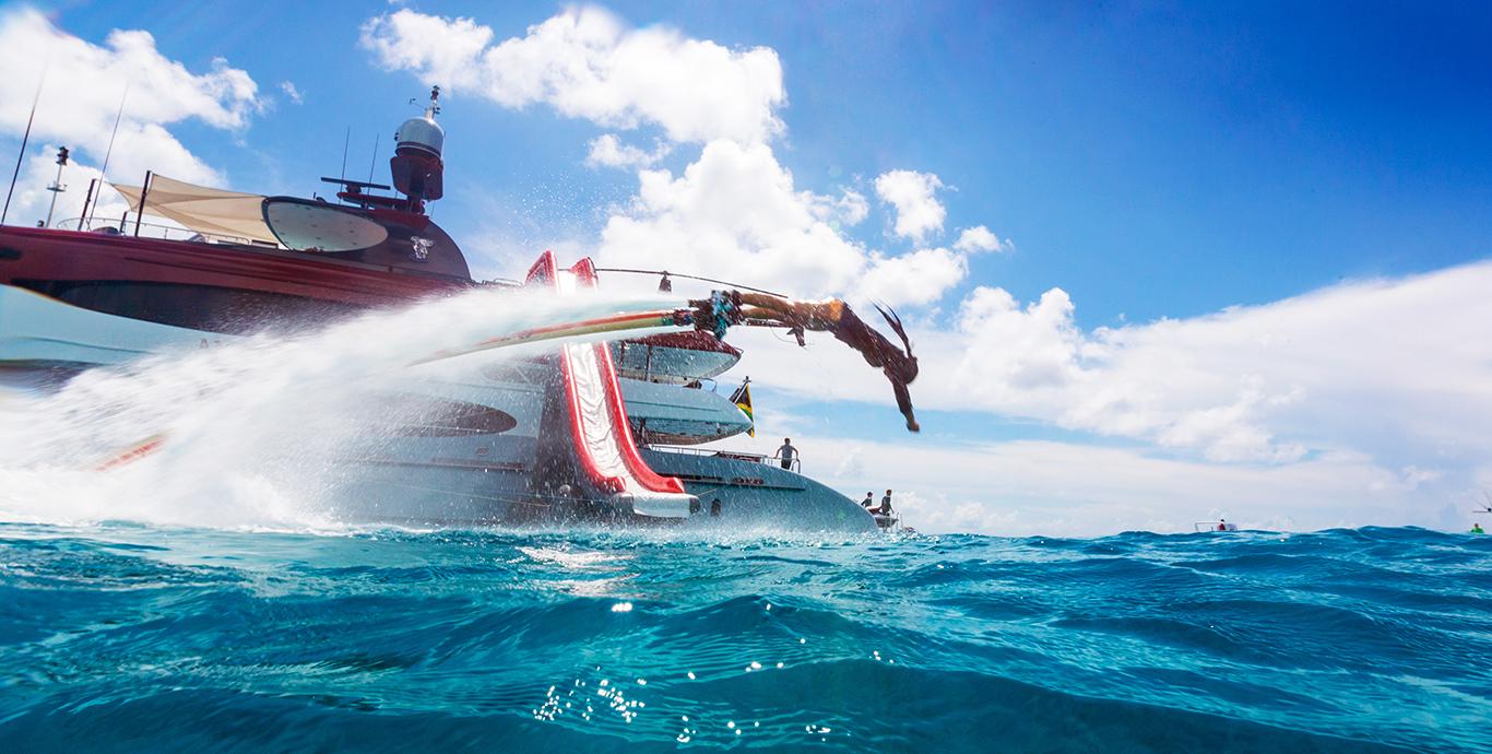 Aboard TCB a 164ft (49.99m) luxury motor yacht , built by TRINITY YACHTS in 2008