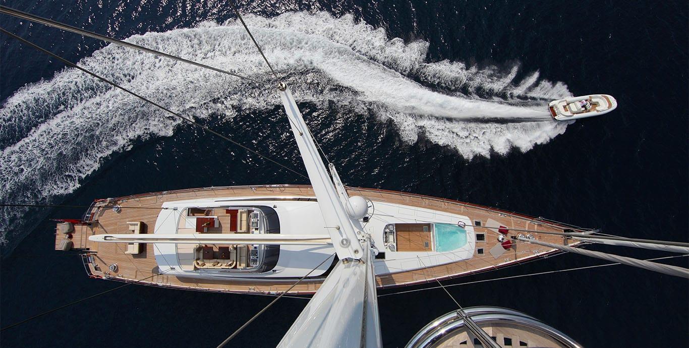 Aboard PRANA a 169ft (51.7m) luxury sailing yacht , built by ALLOY YACHTS in 2006