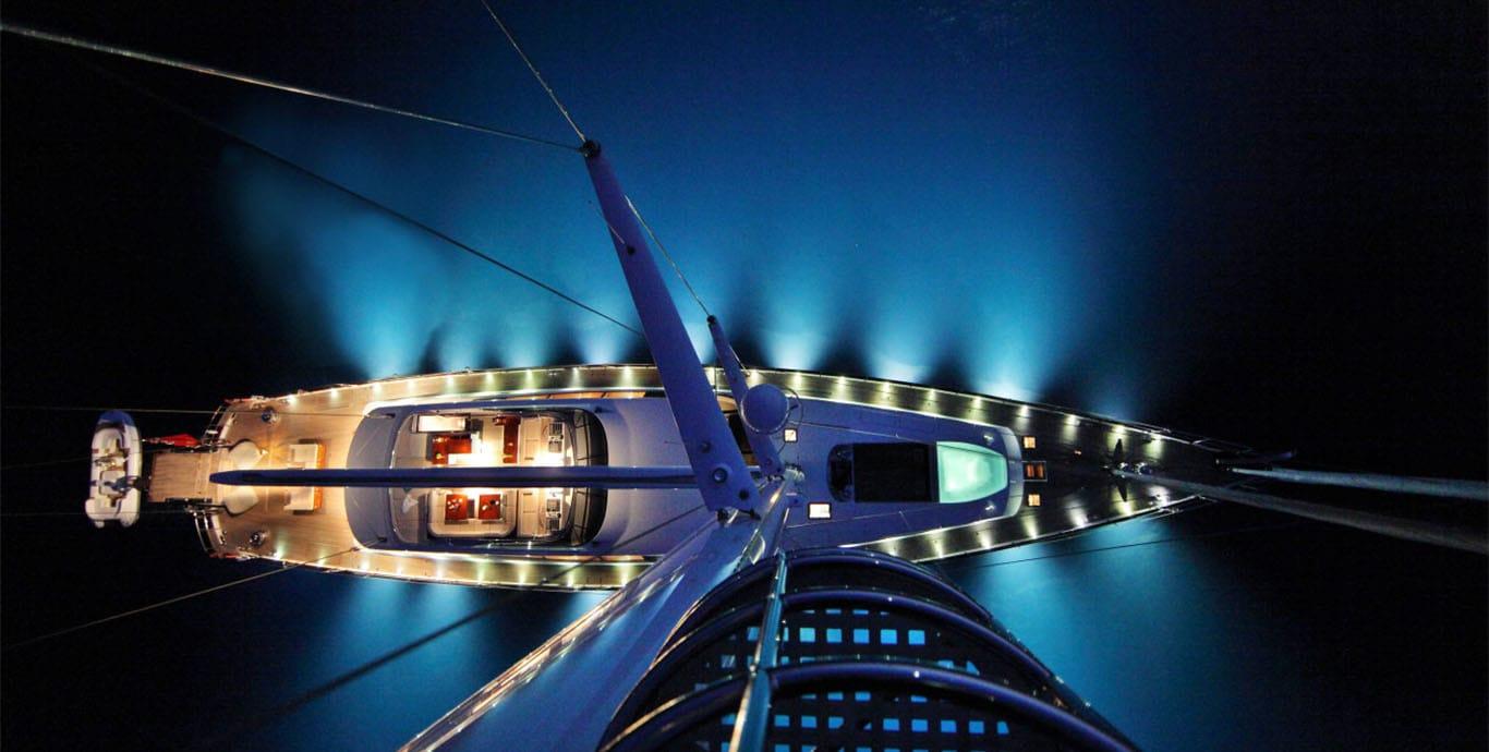 Aboard PRANA a 169ft (51.7m) luxury sailing yacht , built by ALLOY YACHTS in 2006