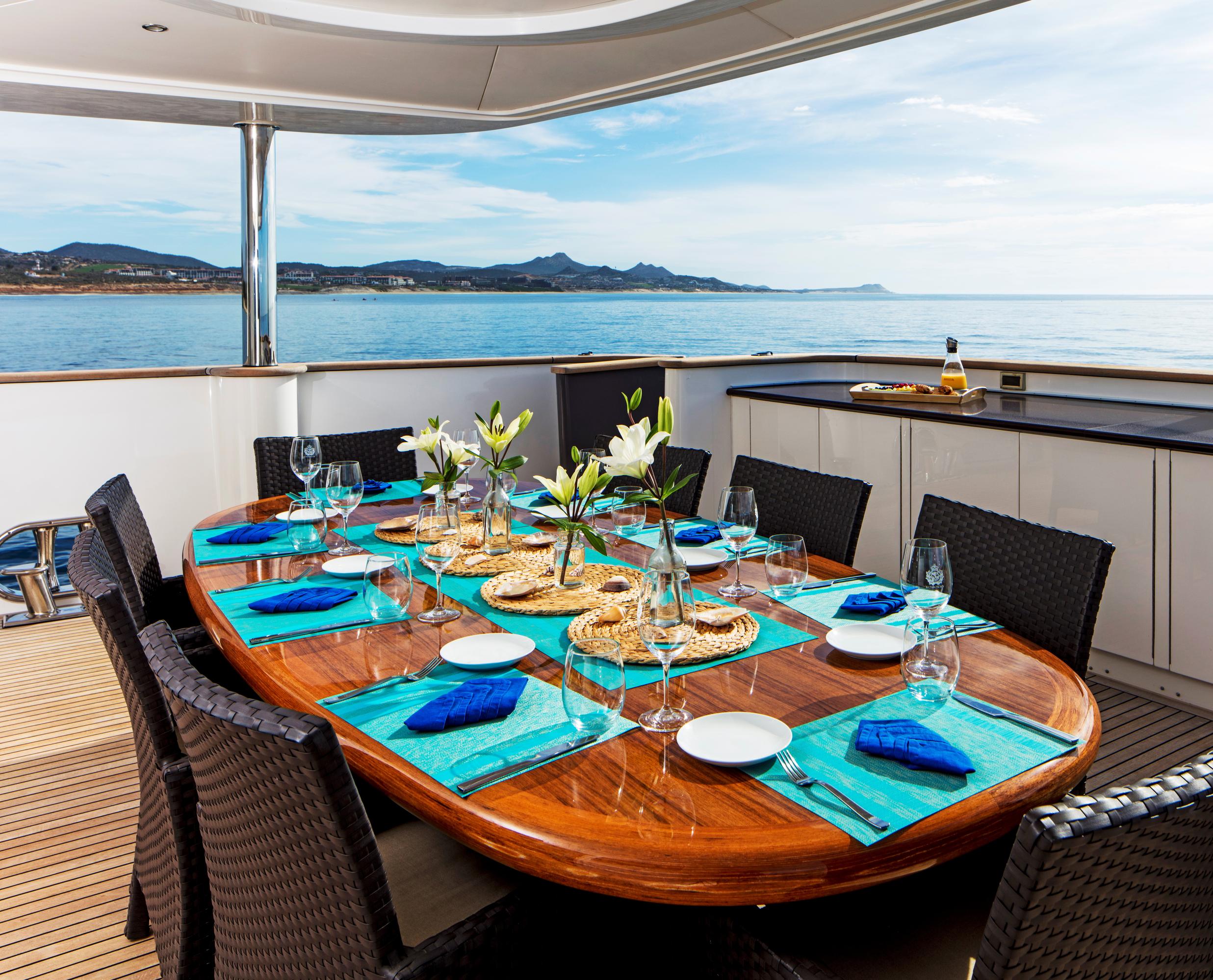 Aboard STAY SALTY a 135ft (41.15m) luxury motor yacht , built by HORIZON in 2010