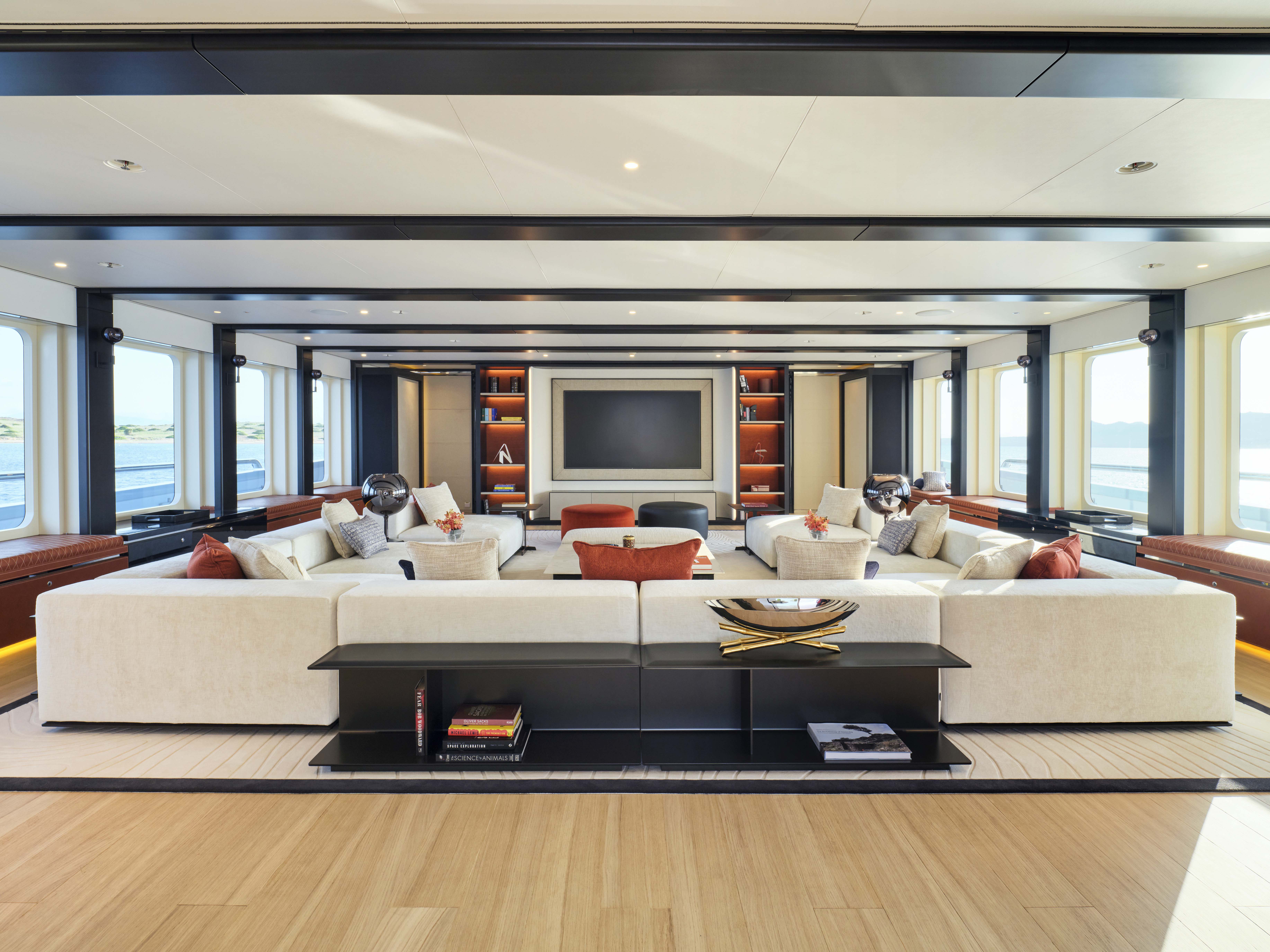 Aboard O'EVA a 196ft (60m) luxury motor yacht for Charter available with Fraser Yachts, built by CMN  in 2009
