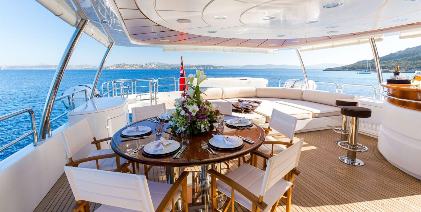 Aboard SOGNO a 99ft (30.2m) luxury motor yacht , built by BENETTI in 2008
