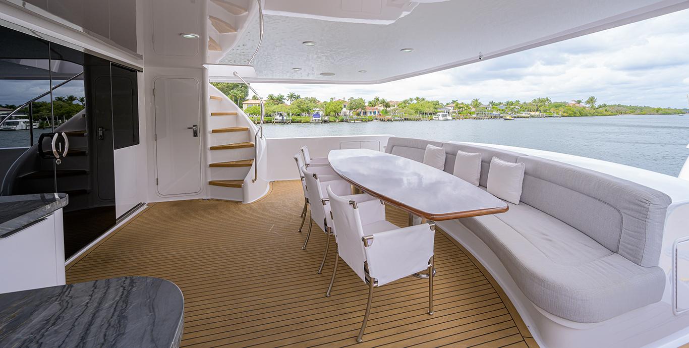 Aboard ODYSSEY a 103ft (31.39m) luxury motor yacht , built by WEST BAY SONSHIP in 1999
