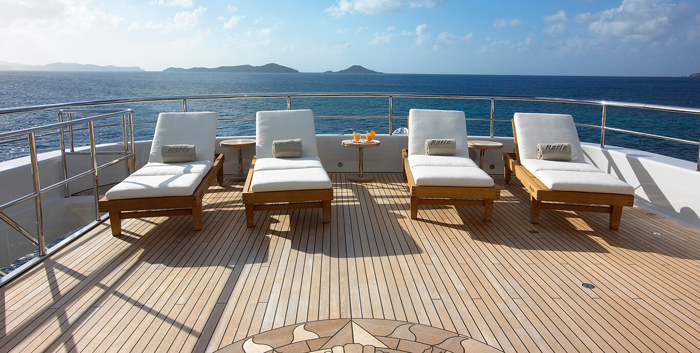 Aboard HARLE a 147ft (45m) luxury motor yacht , built by FEADSHIP in 2007