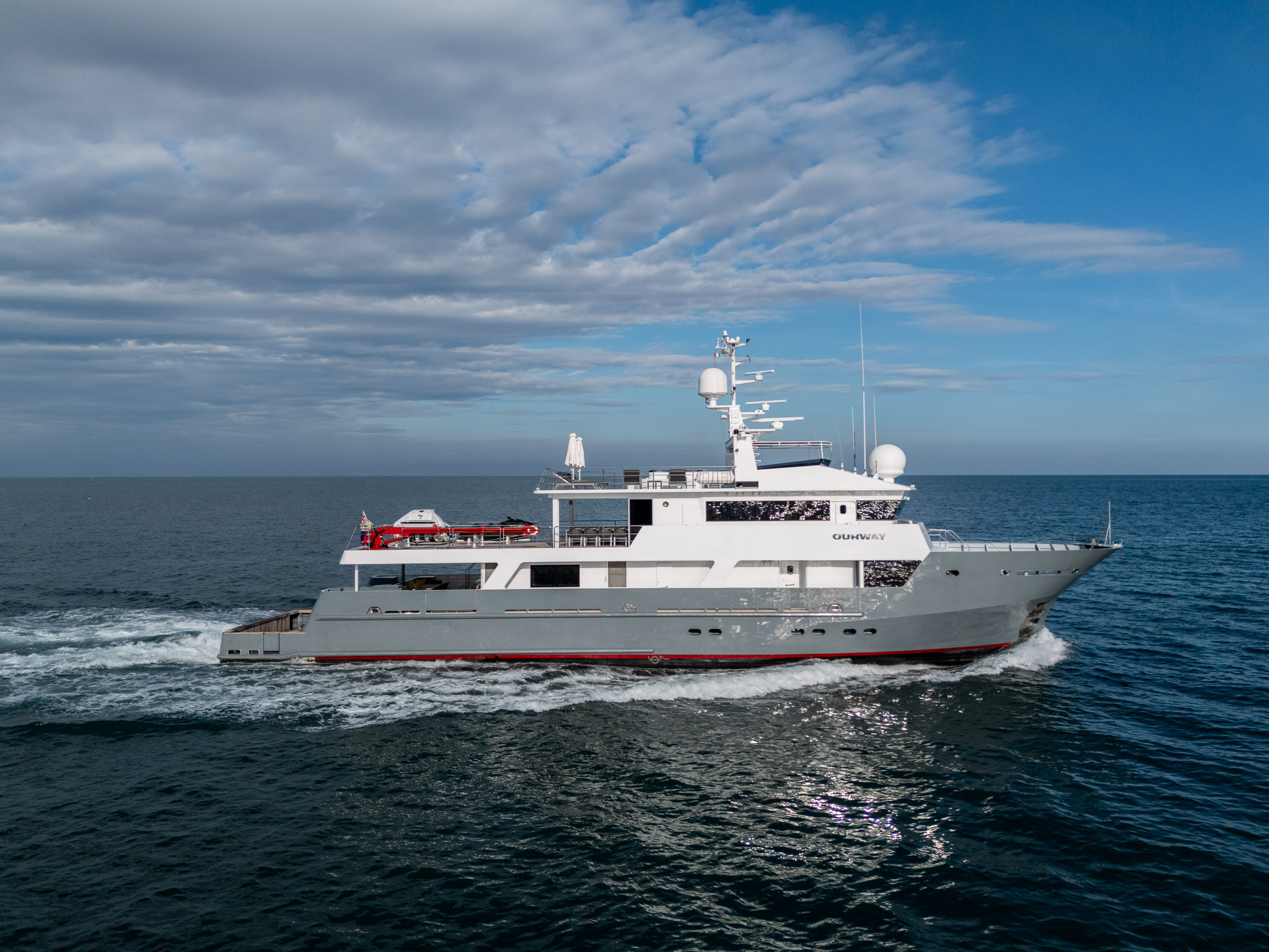 On board OUR WAY motor yacht for Sale & Charter with Fraser Yachts, built by TENIX DEFENCE 36.8 meters long