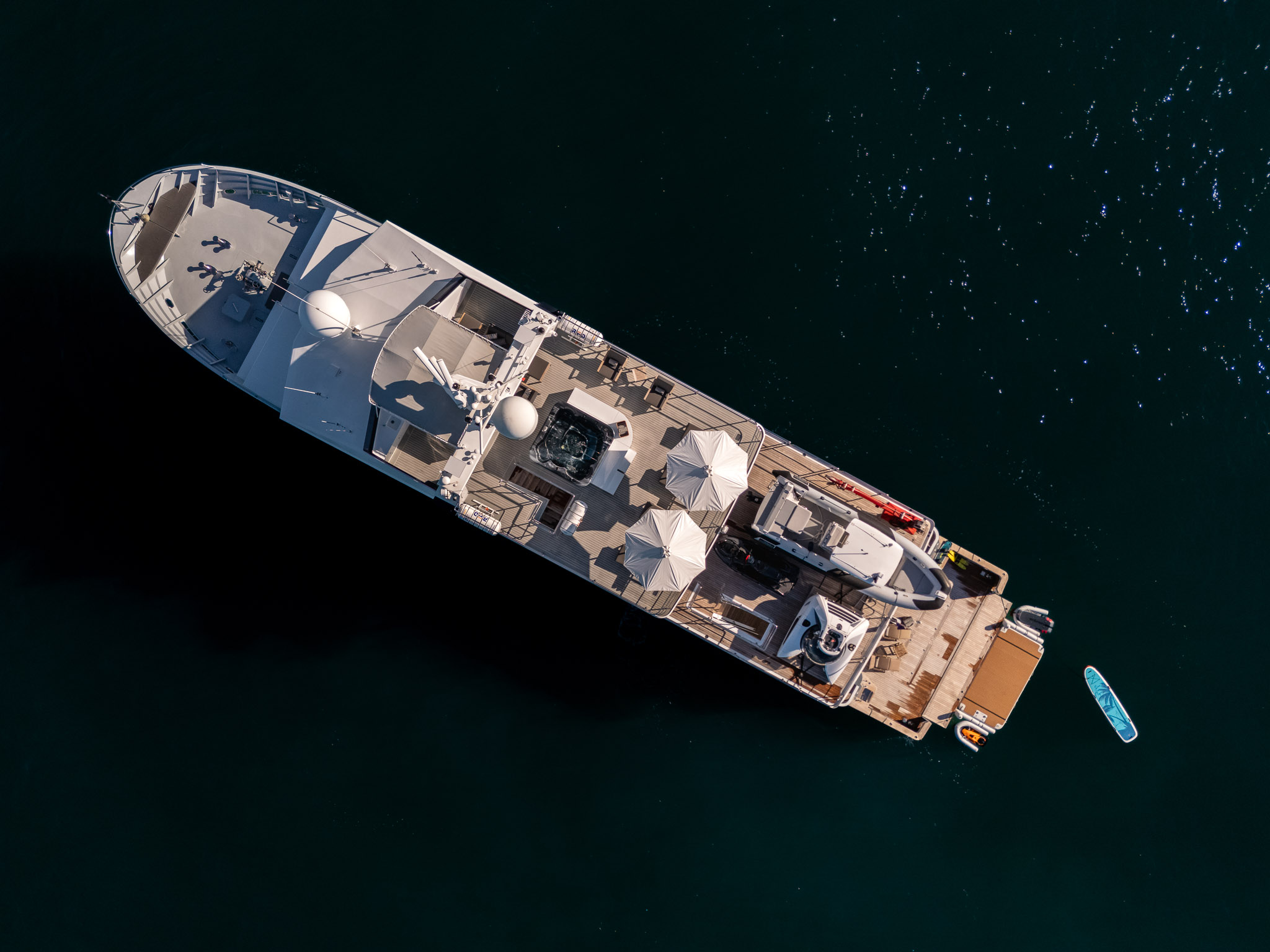On board OUR WAY motor yacht for Sale & Charter with Fraser Yachts, built by TENIX DEFENCE  36.8 meters long