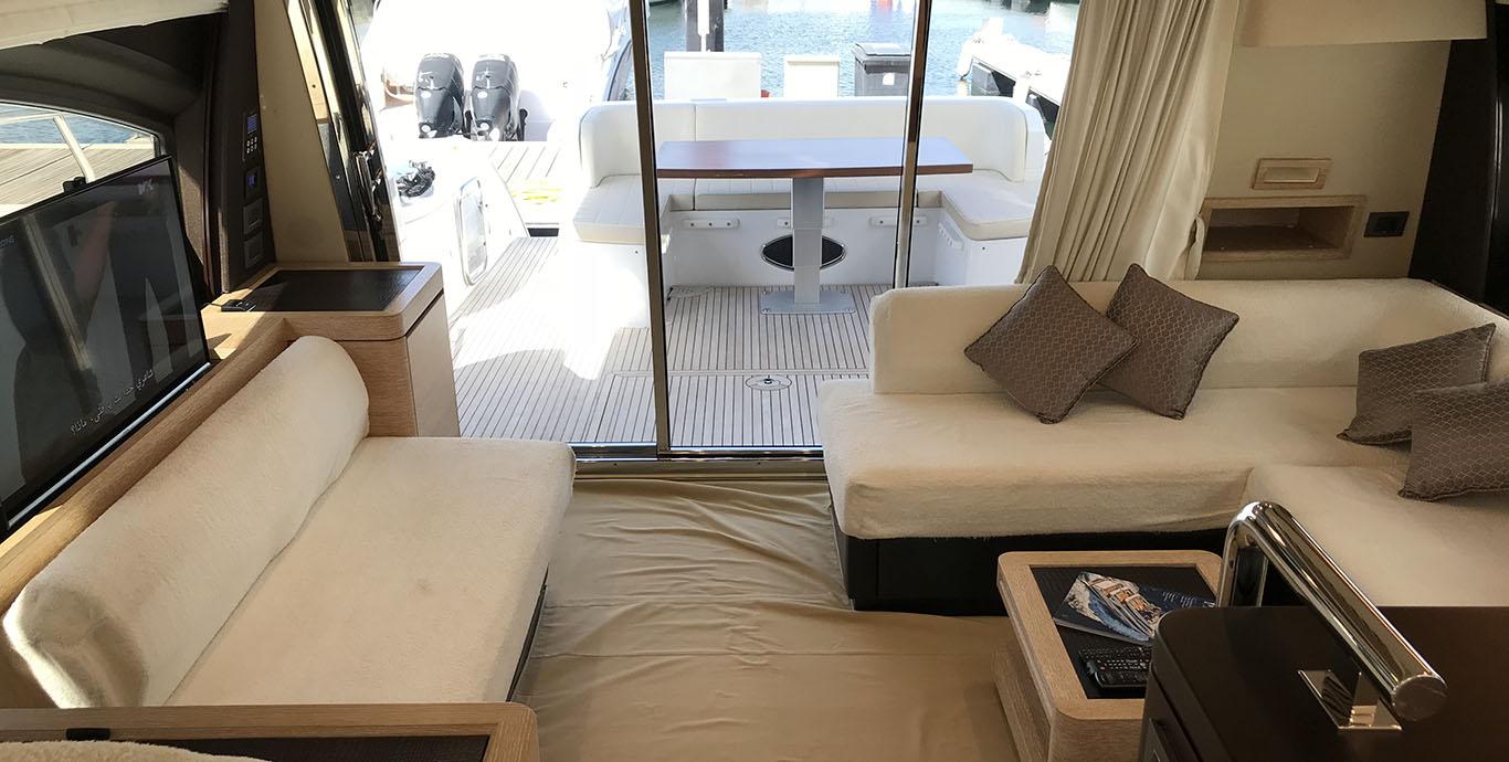 Aboard SEAS 64 a 66ft (20.15m) luxury motor yacht , built by AZIMUT in 2014