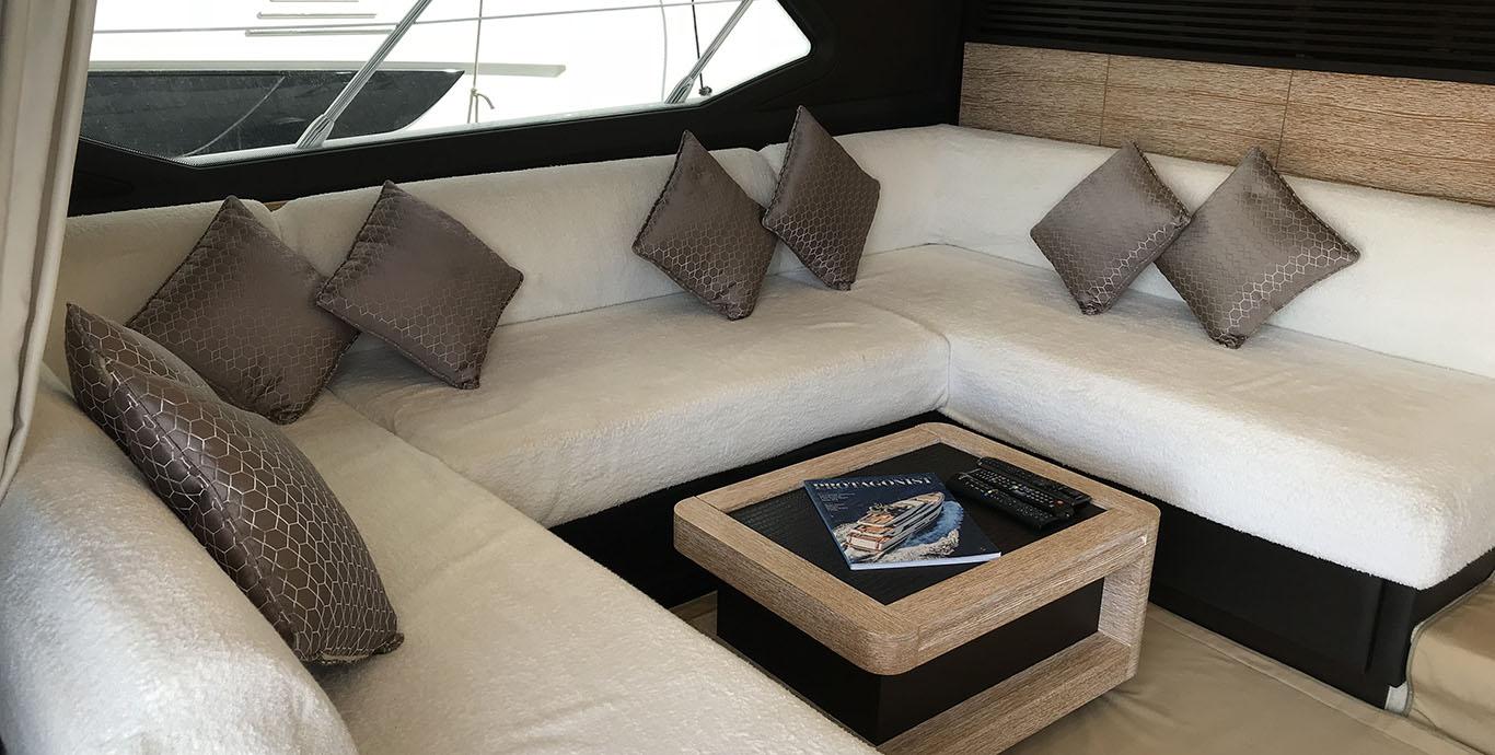 Aboard SEAS 64 a 66ft (20.15m) luxury motor yacht , built by AZIMUT in 2014
