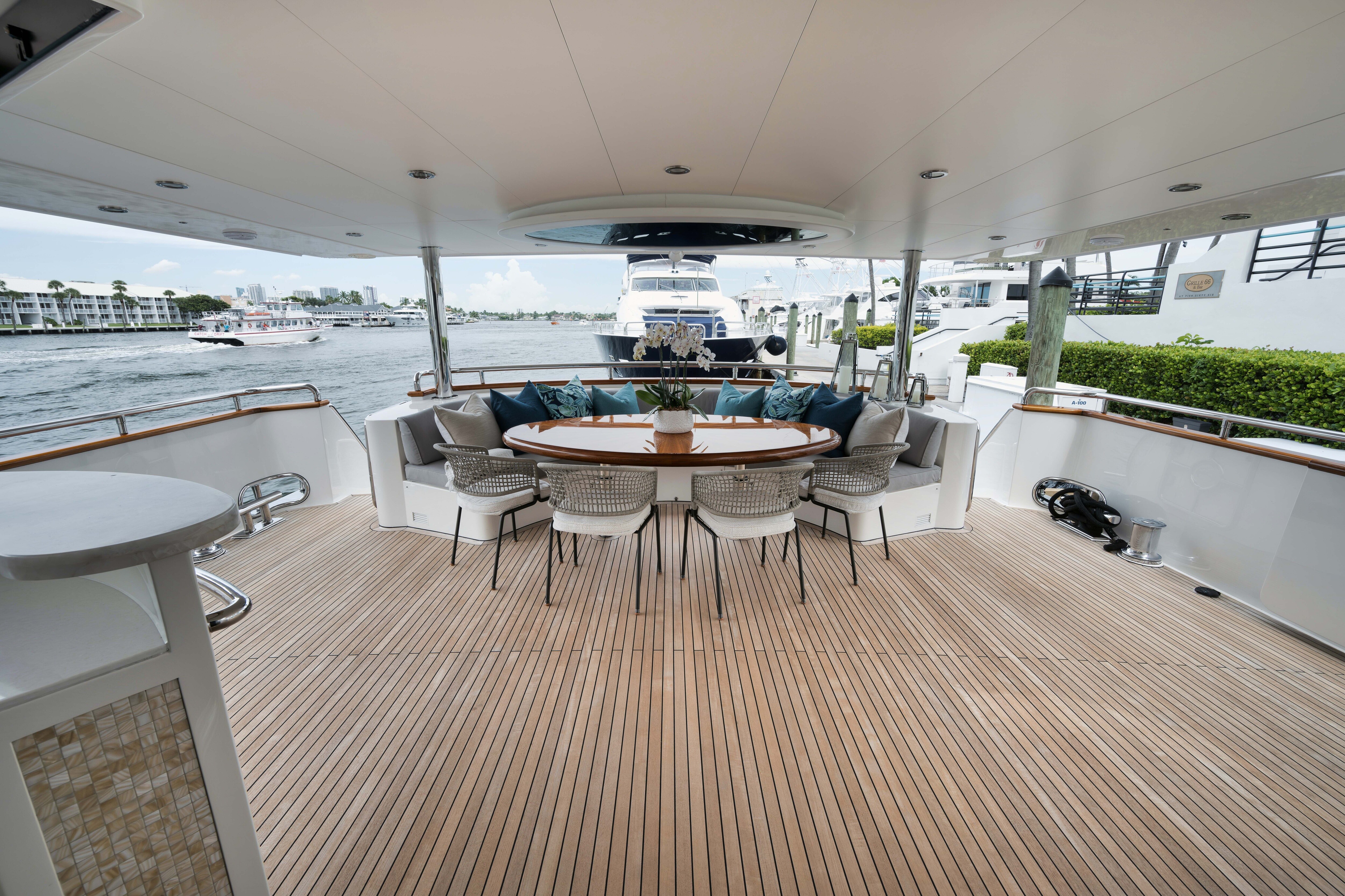 Aboard IN THE ZONE a 110ft (33.53m) luxury motor yacht , built by HORIZON in 2012