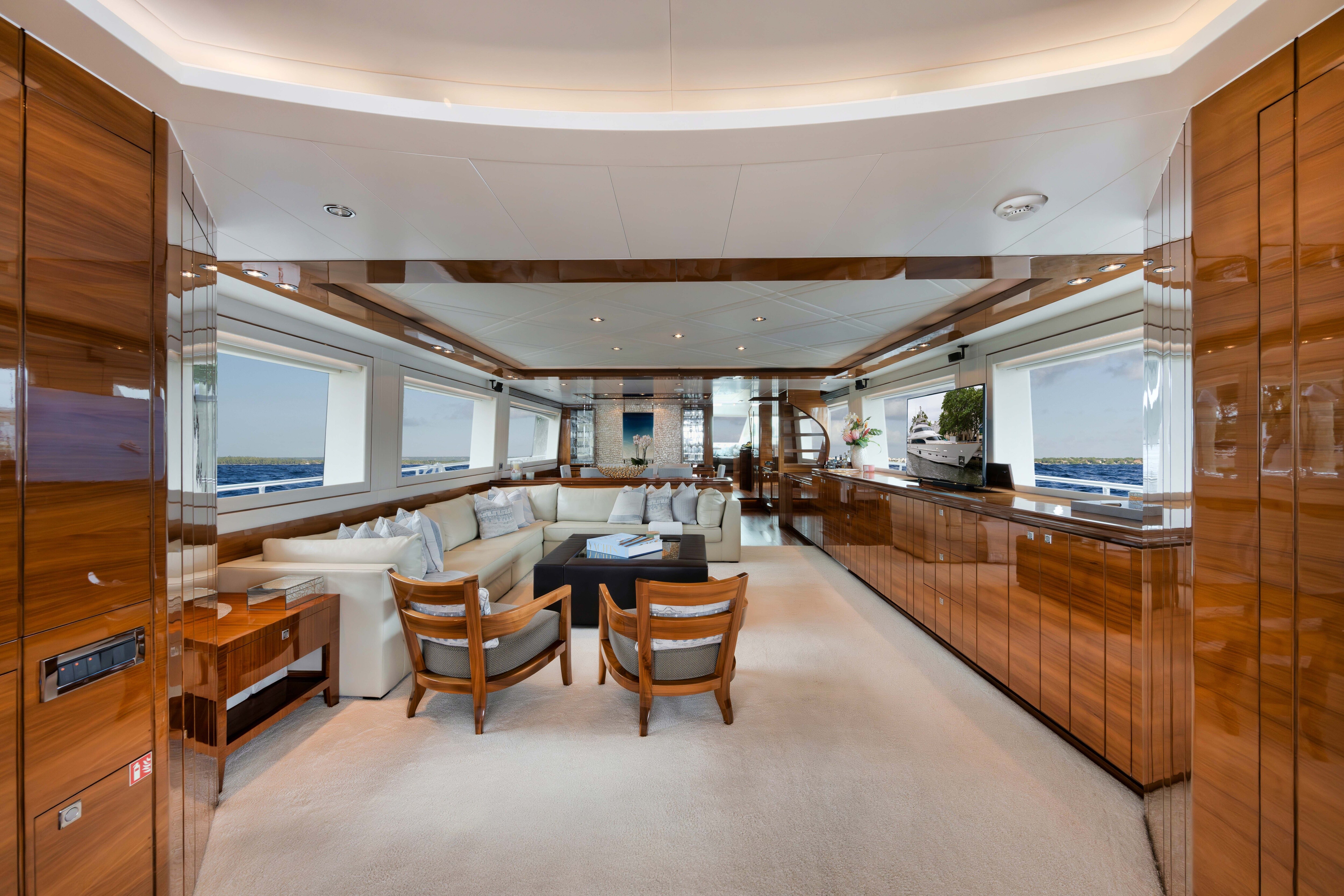 Aboard IN THE ZONE a 110ft (33.53m) luxury motor yacht , built by HORIZON in 2012