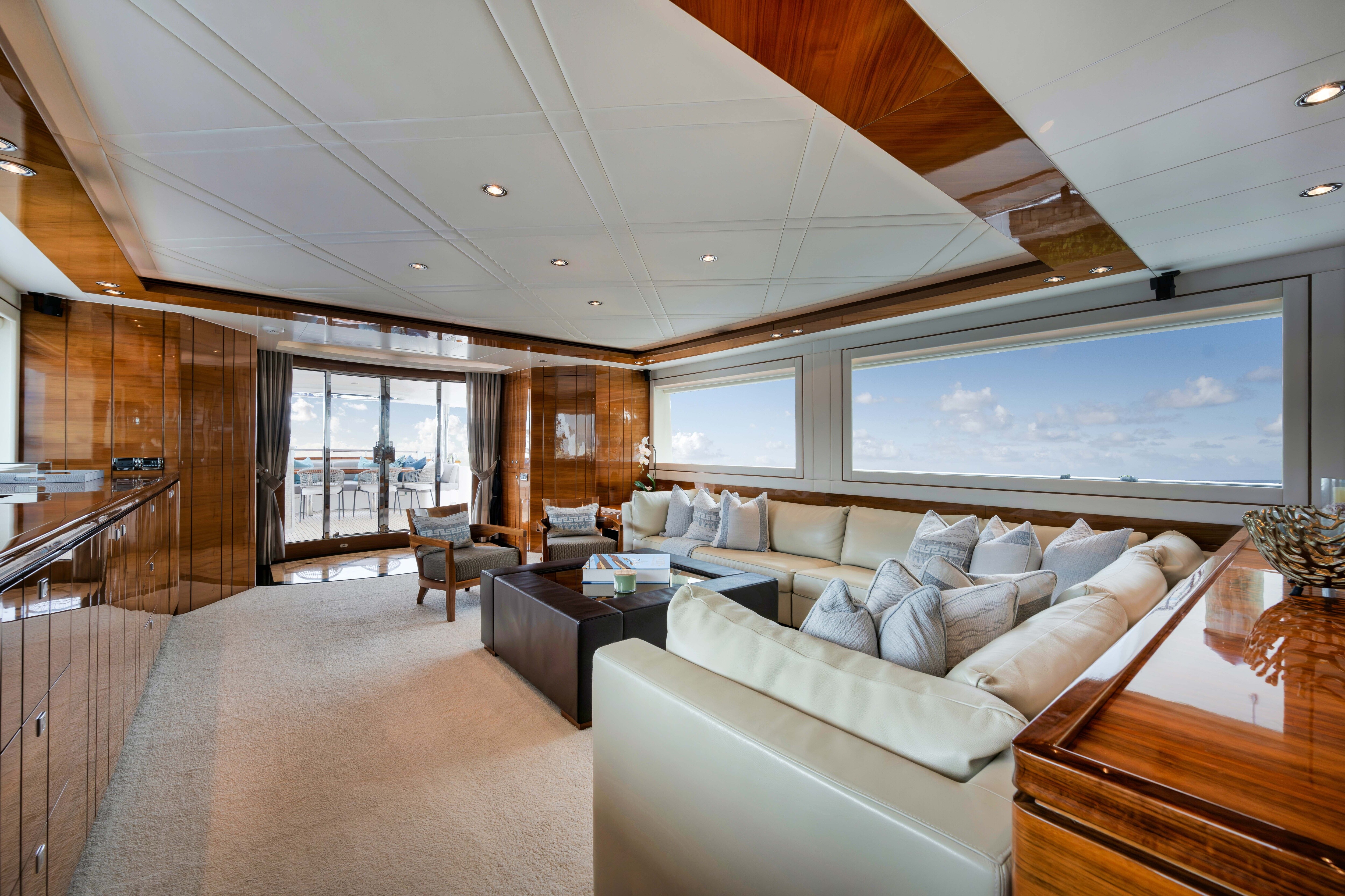 Aboard IN THE ZONE a 110ft (33.53m) luxury motor yacht , built by HORIZON in 2012