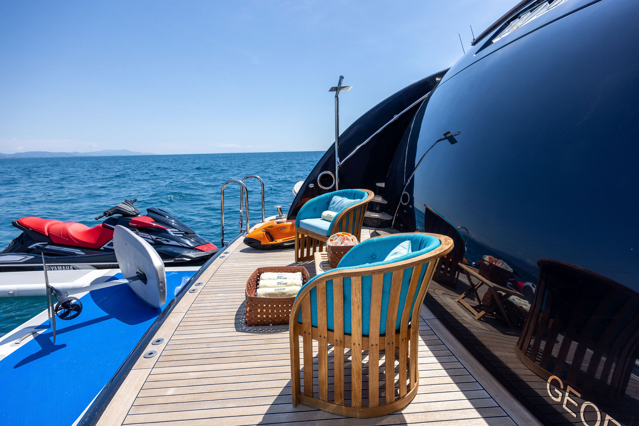 Aboard HOLIDAY a 139ft (42.45m) luxury motor yacht for Charter available with Fraser Yachts, built by MAIORA in 2005