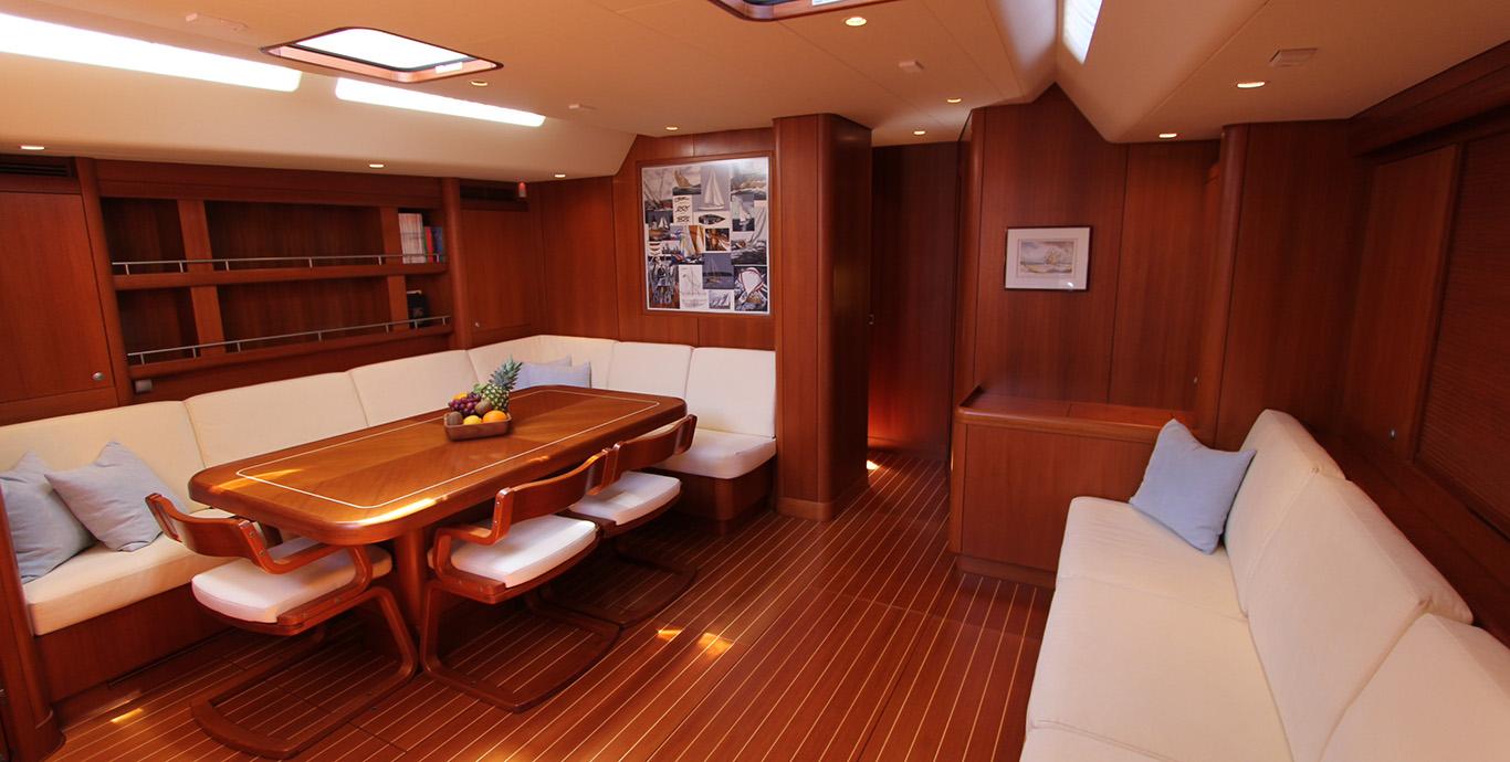 Aboard LOTA a 76ft (23.3m) luxury sailing yacht , built by NAUTOR’S SWAN in 2007