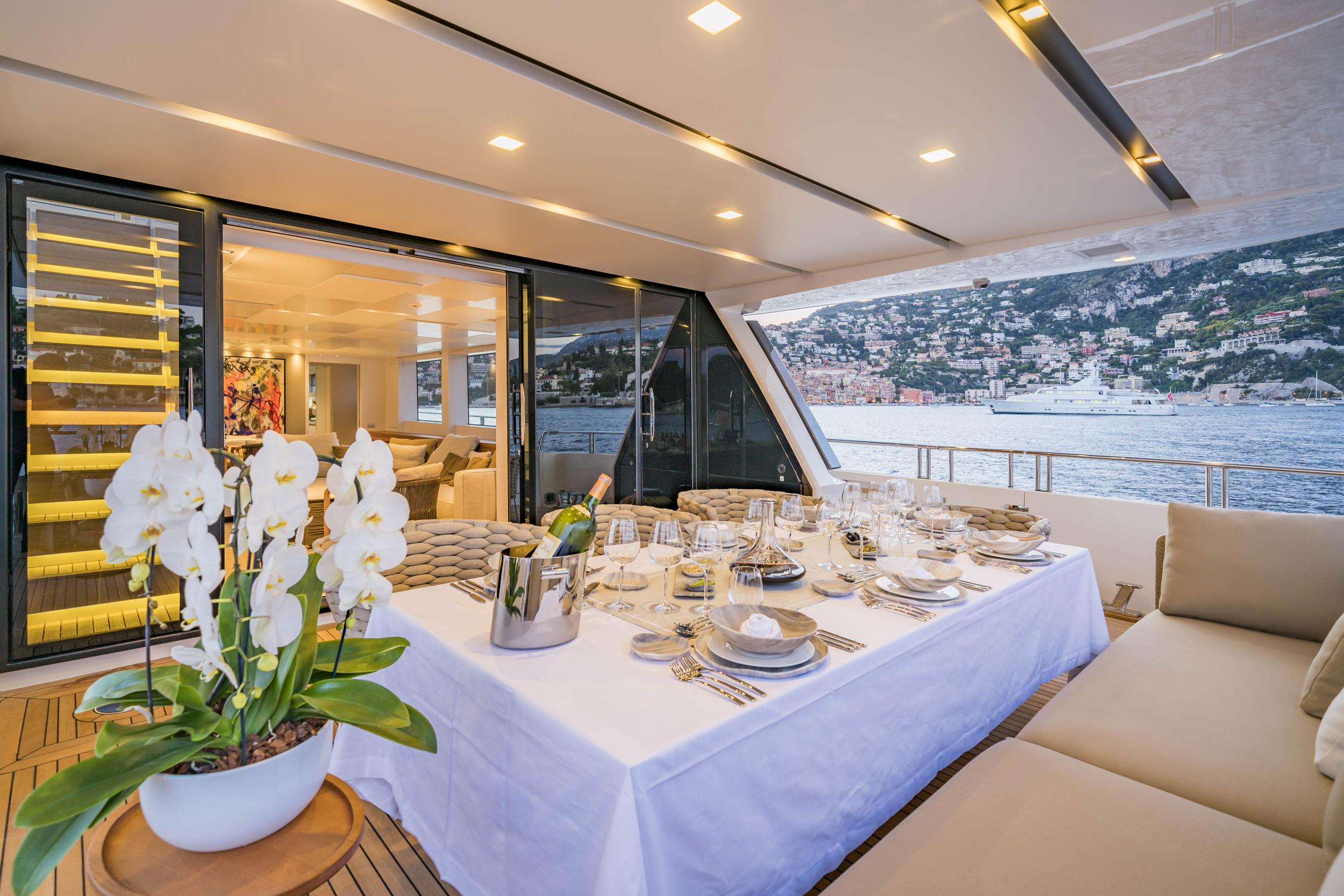 Aboard SALT a 105ft (32.2m) luxury motor yacht , built by SANLORENZO in 2019