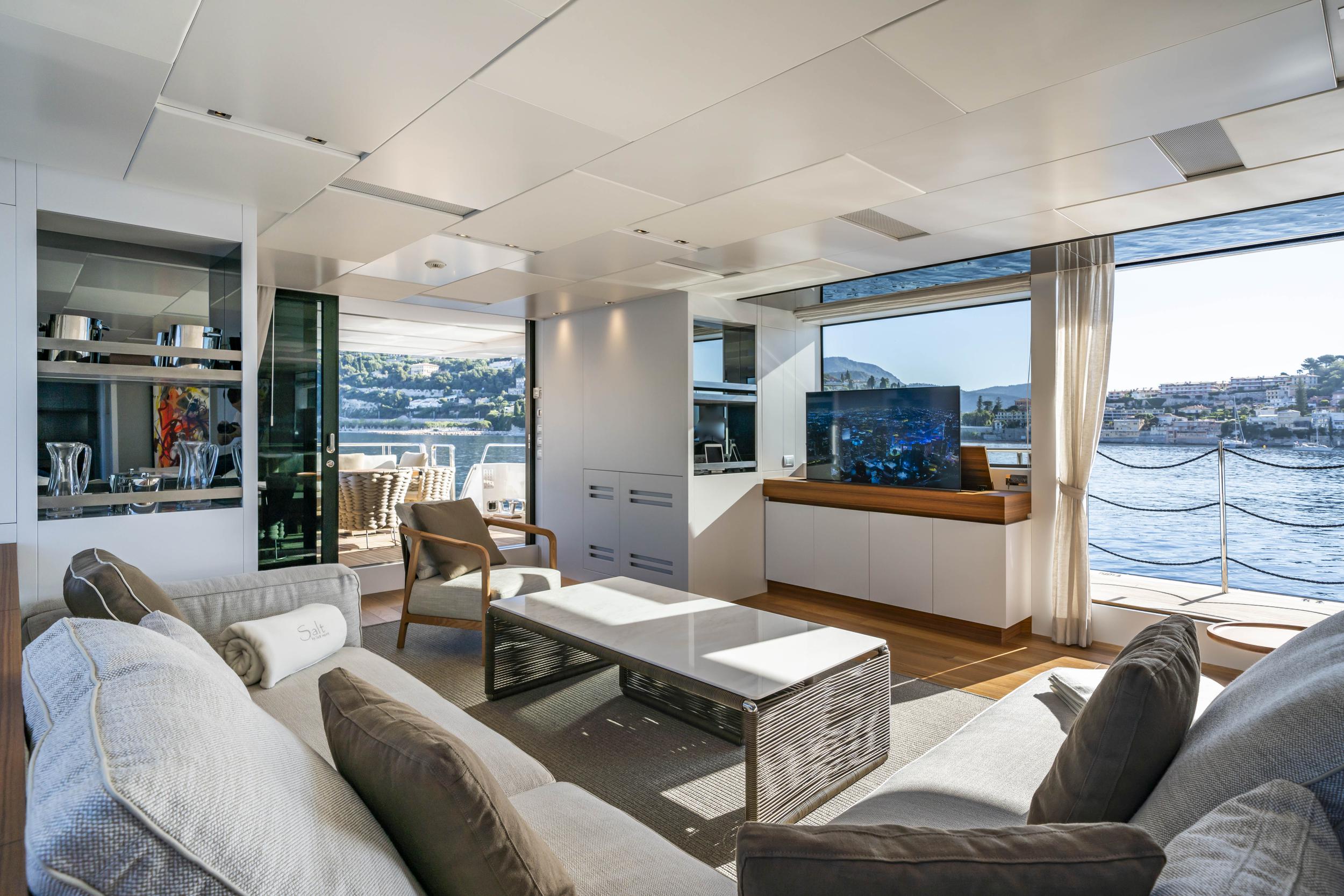 Aboard SALT a 105ft (32.2m) luxury motor yacht , built by SANLORENZO in 2019