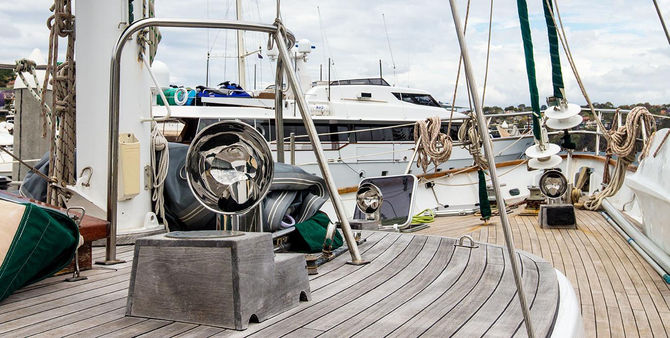 Aboard SLOW DANCE a 84ft (25.6m) luxury sailing yacht , built by DON BROOKE in 1985