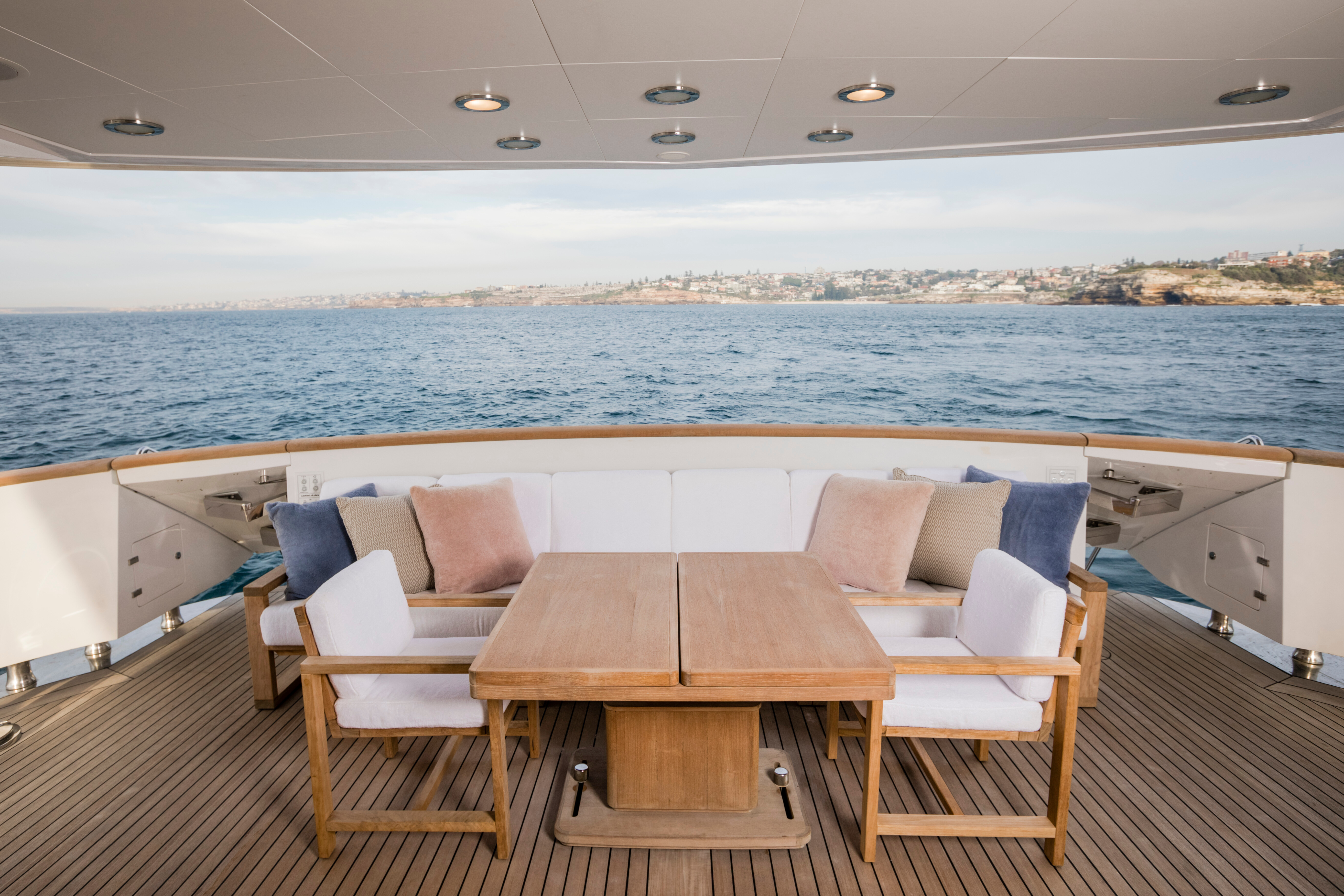 Aboard AKHIR 108 a 108ft (32.96m) luxury motor yacht , built by CANTIERI DI PISA in 2008