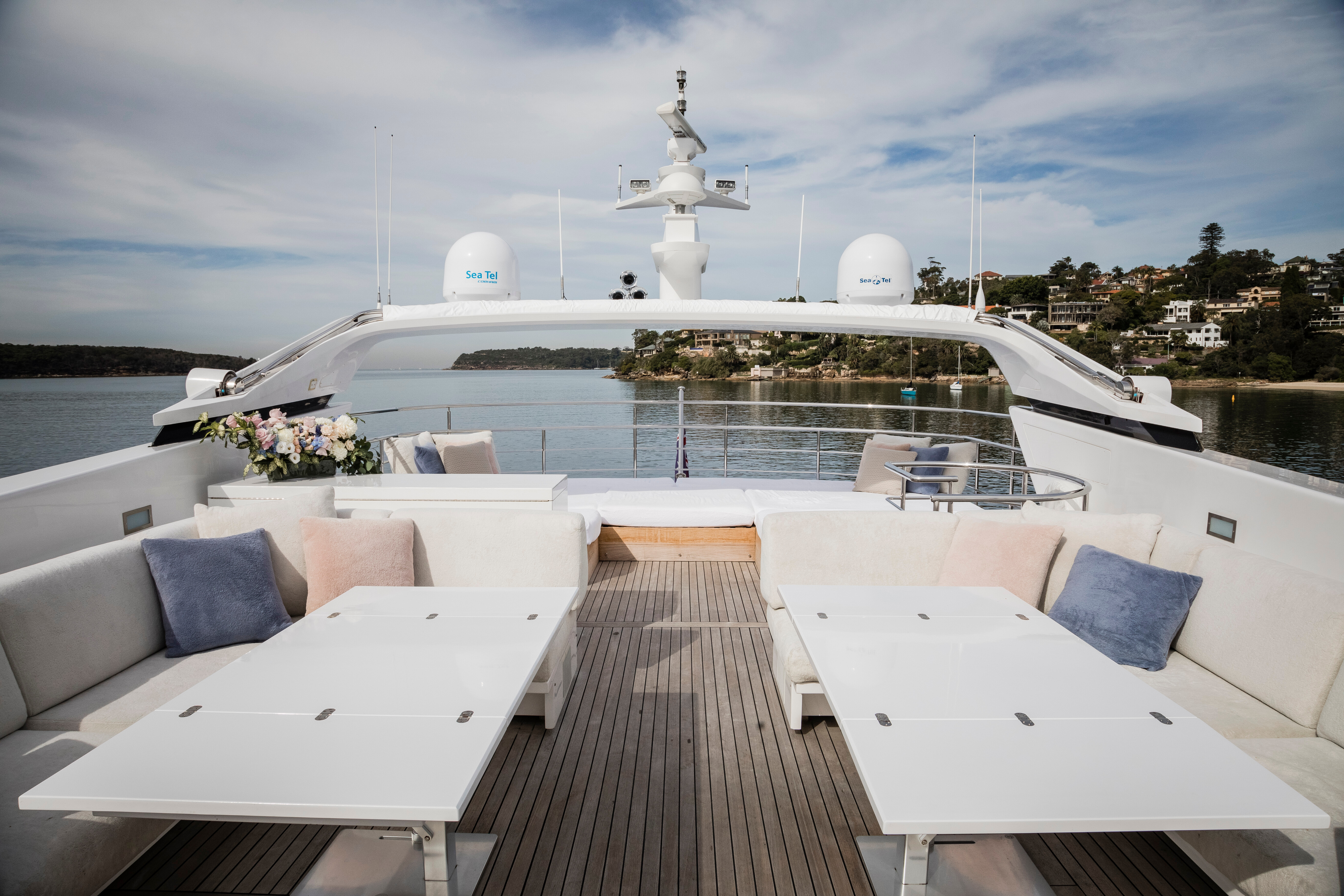 Aboard AKHIR 108 a 108ft (32.96m) luxury motor yacht , built by CANTIERI DI PISA in 2008