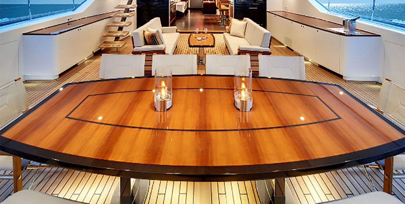 Aboard KOKOMO a 191ft (58.4m) luxury sailing yacht , built by ALLOY YACHTS in 2010