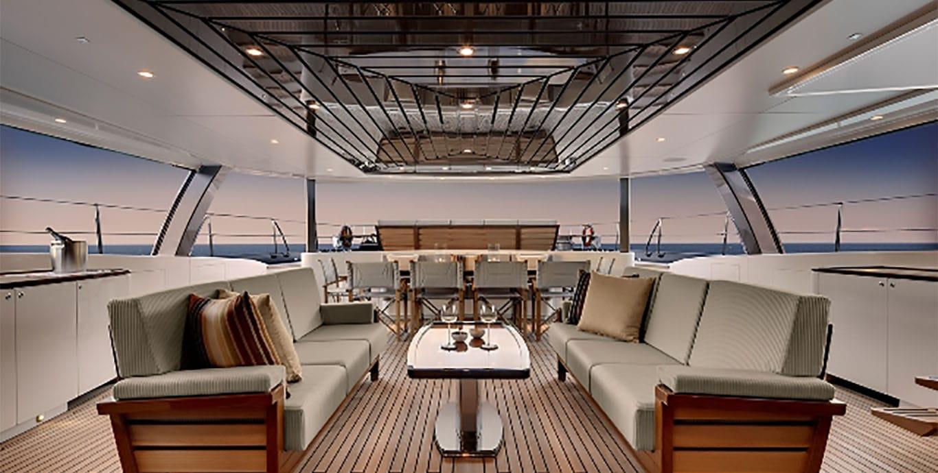 Aboard KOKOMO a 191ft (58.4m) luxury sailing yacht , built by ALLOY YACHTS in 2010