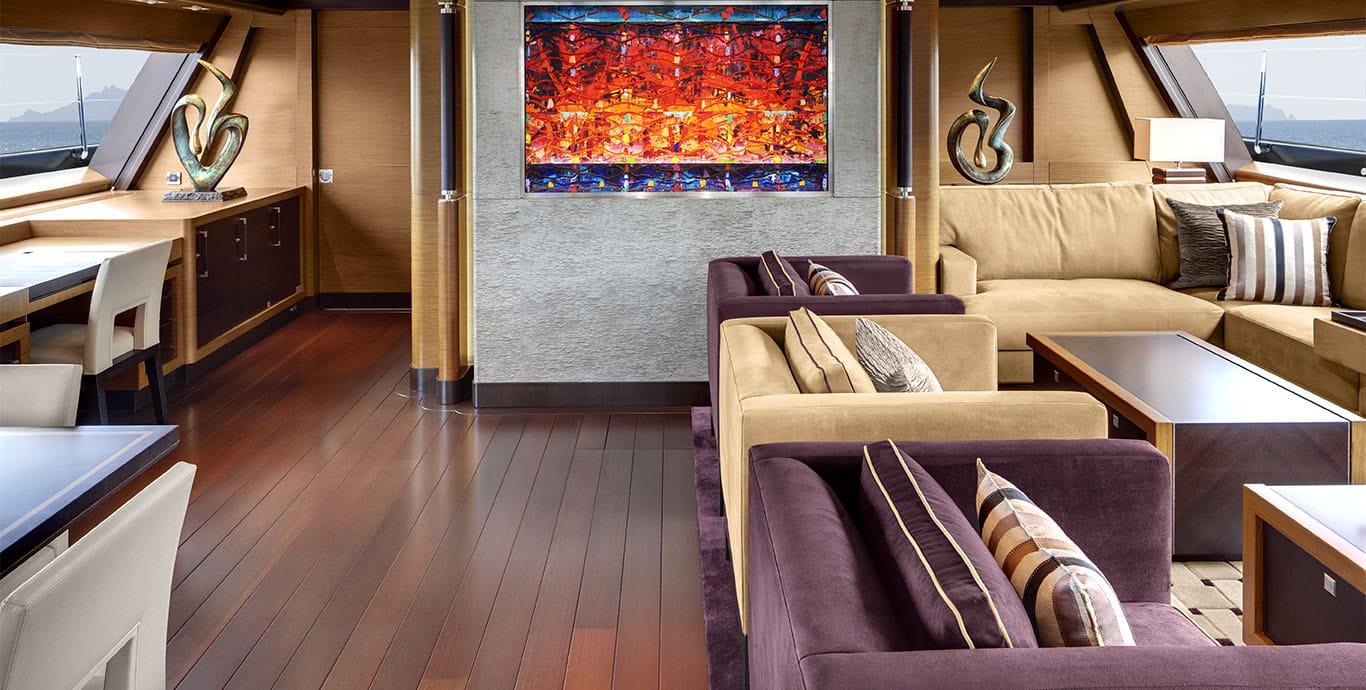 Aboard KOKOMO a 191ft (58.4m) luxury sailing yacht , built by ALLOY YACHTS in 2010