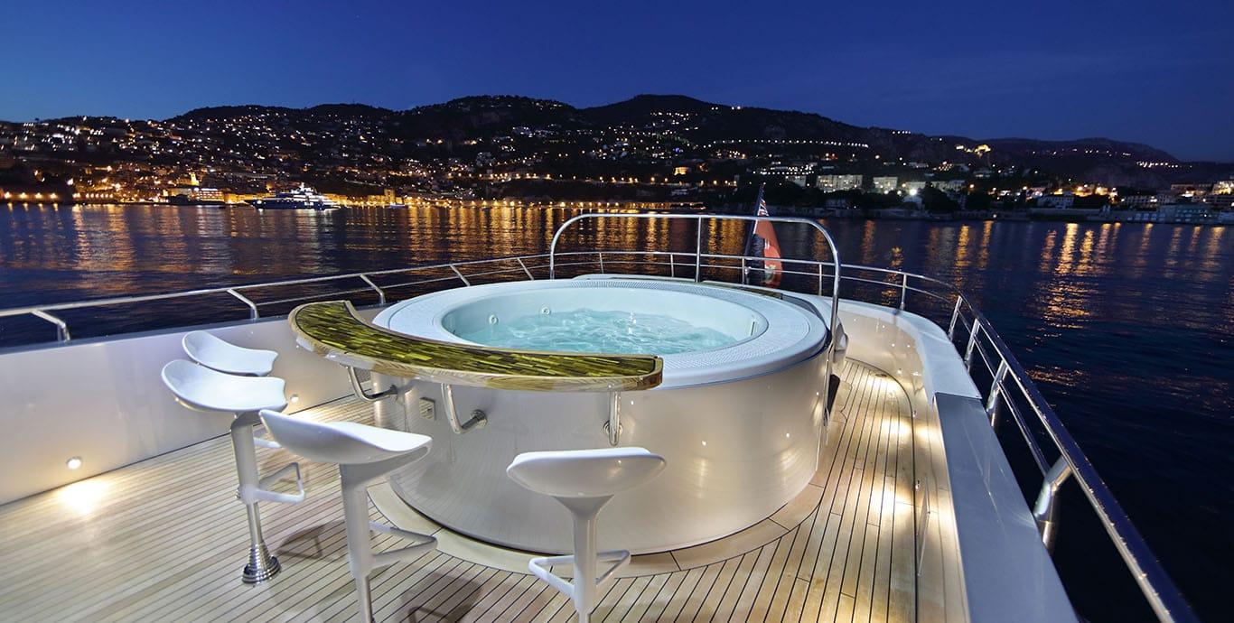 Aboard GALAXY OF HAPPINESS a 174ft (53.32m) luxury motor yacht , built by LATITUDE YACHTS in 2016