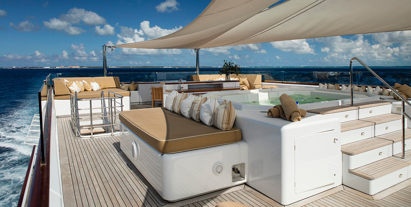 Aboard SURI a 208ft (63.39m) luxury motor yacht , built by HALTER MARINE in 1978