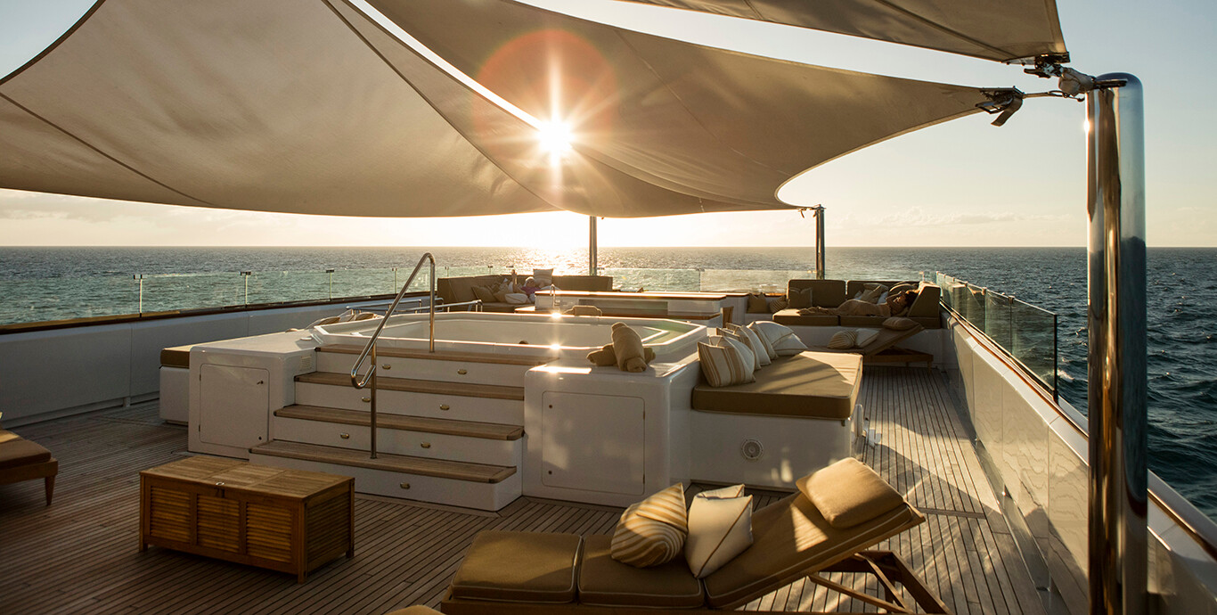 Aboard SURI a 208ft (63.39m) luxury motor yacht , built by HALTER MARINE in 1978