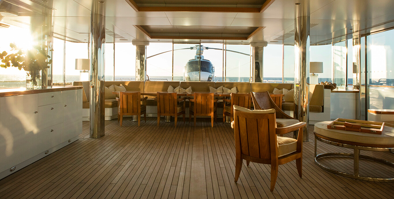 Aboard SURI a 208ft (63.39m) luxury motor yacht , built by HALTER MARINE in 1978