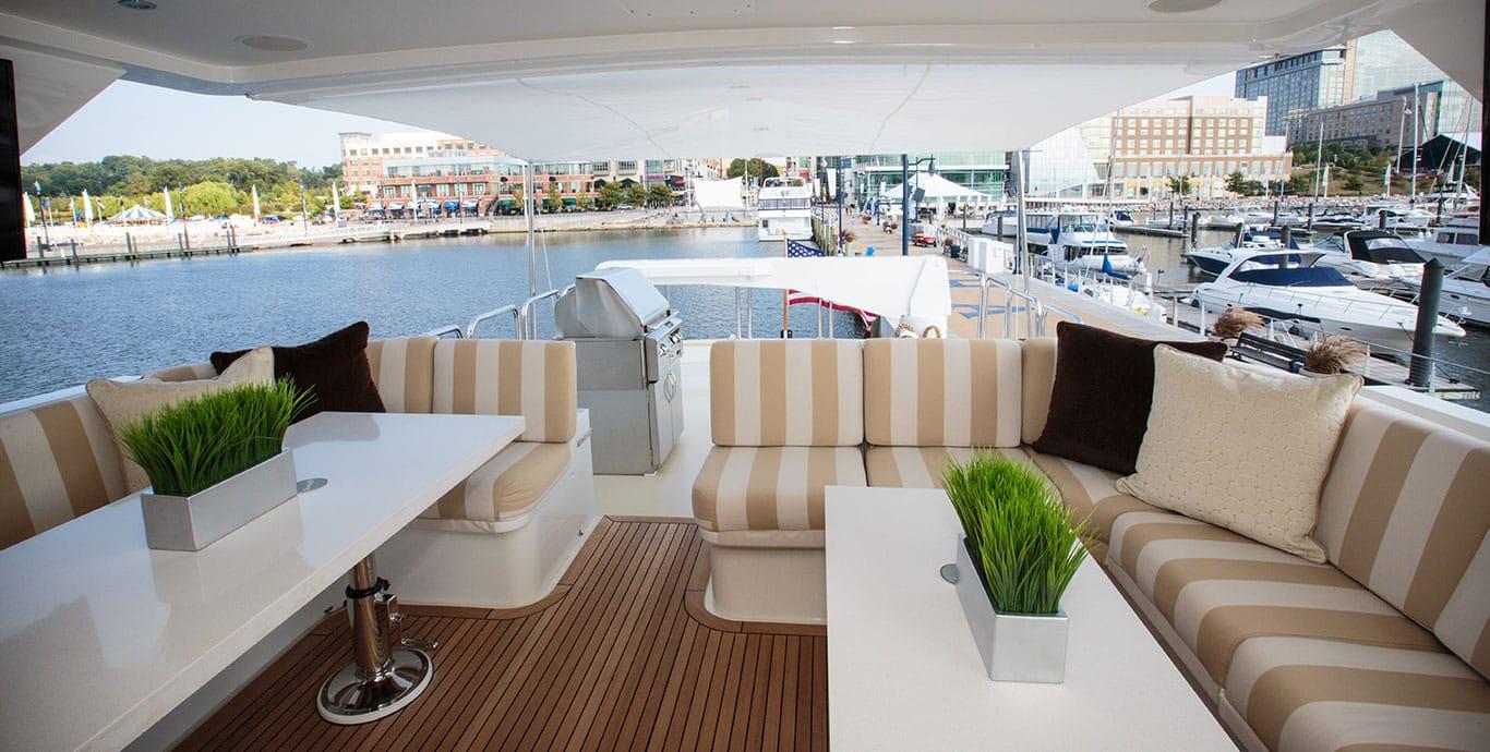 Aboard STERLING V a 93ft (28.35m) luxury motor yacht , built by HARGRAVE in 2007