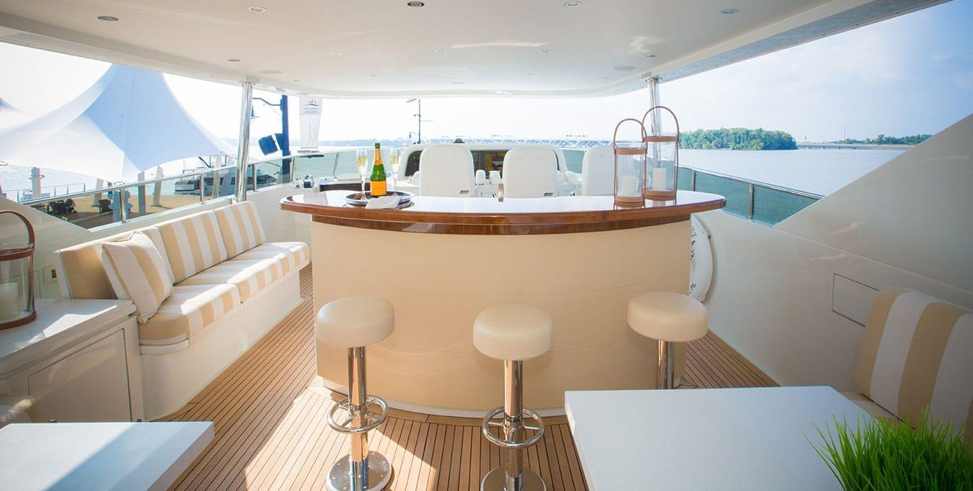 Aboard STERLING V a 93ft (28.35m) luxury motor yacht , built by HARGRAVE in 2007