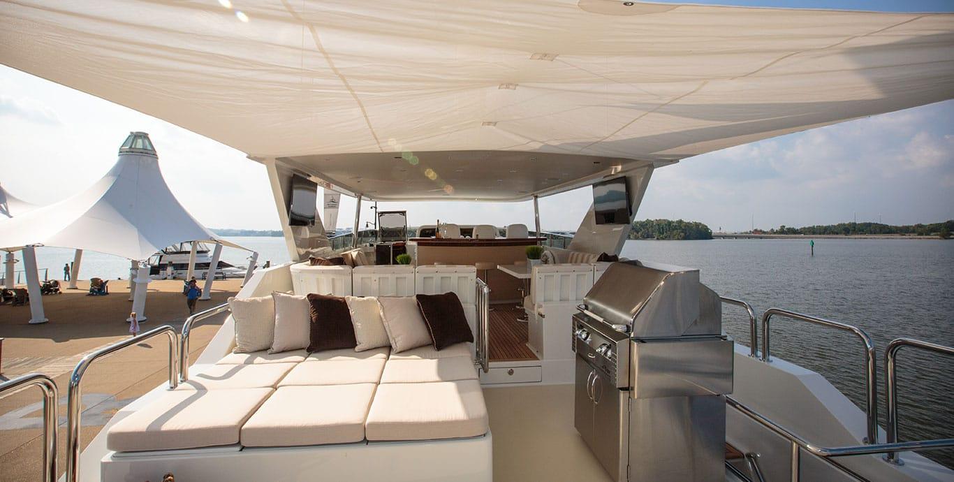 Aboard STERLING V a 93ft (28.35m) luxury motor yacht , built by HARGRAVE in 2007