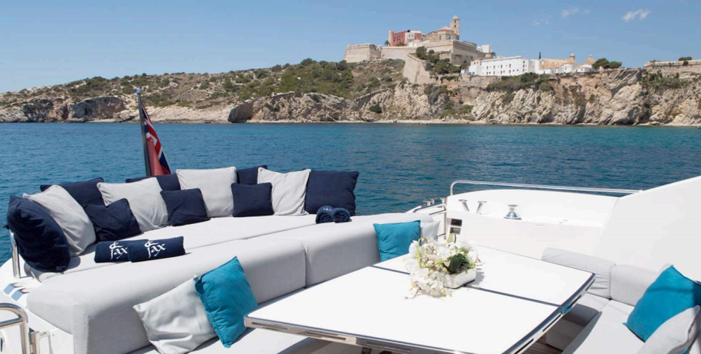 Aboard JAX OF IBIZA a 92ft (28.15m) luxury motor yacht , built by SUNSEEKER in 2009