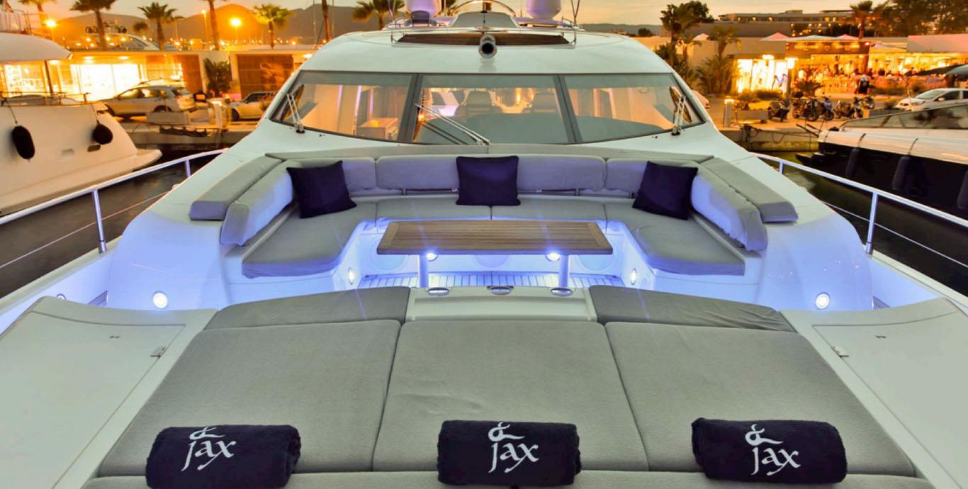 Aboard JAX OF IBIZA a 92ft (28.15m) luxury motor yacht , built by SUNSEEKER in 2009