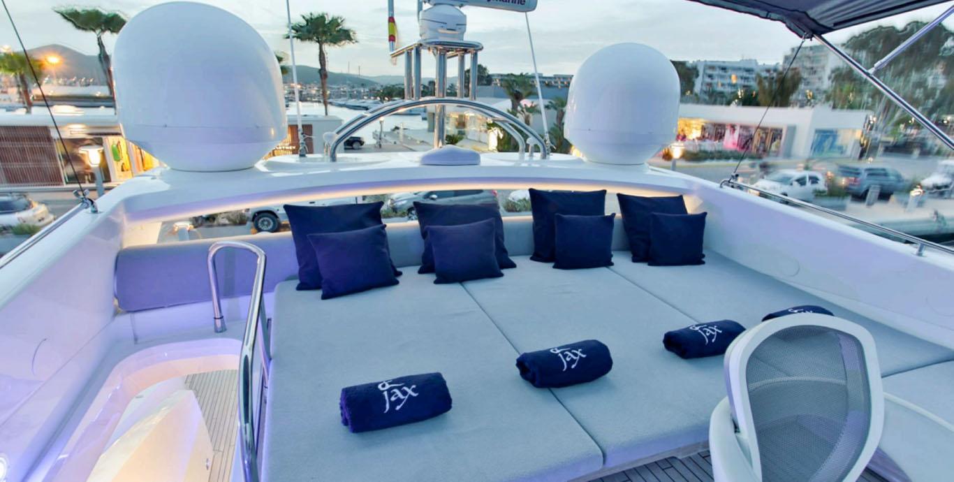 Aboard JAX OF IBIZA a 92ft (28.15m) luxury motor yacht , built by SUNSEEKER in 2009