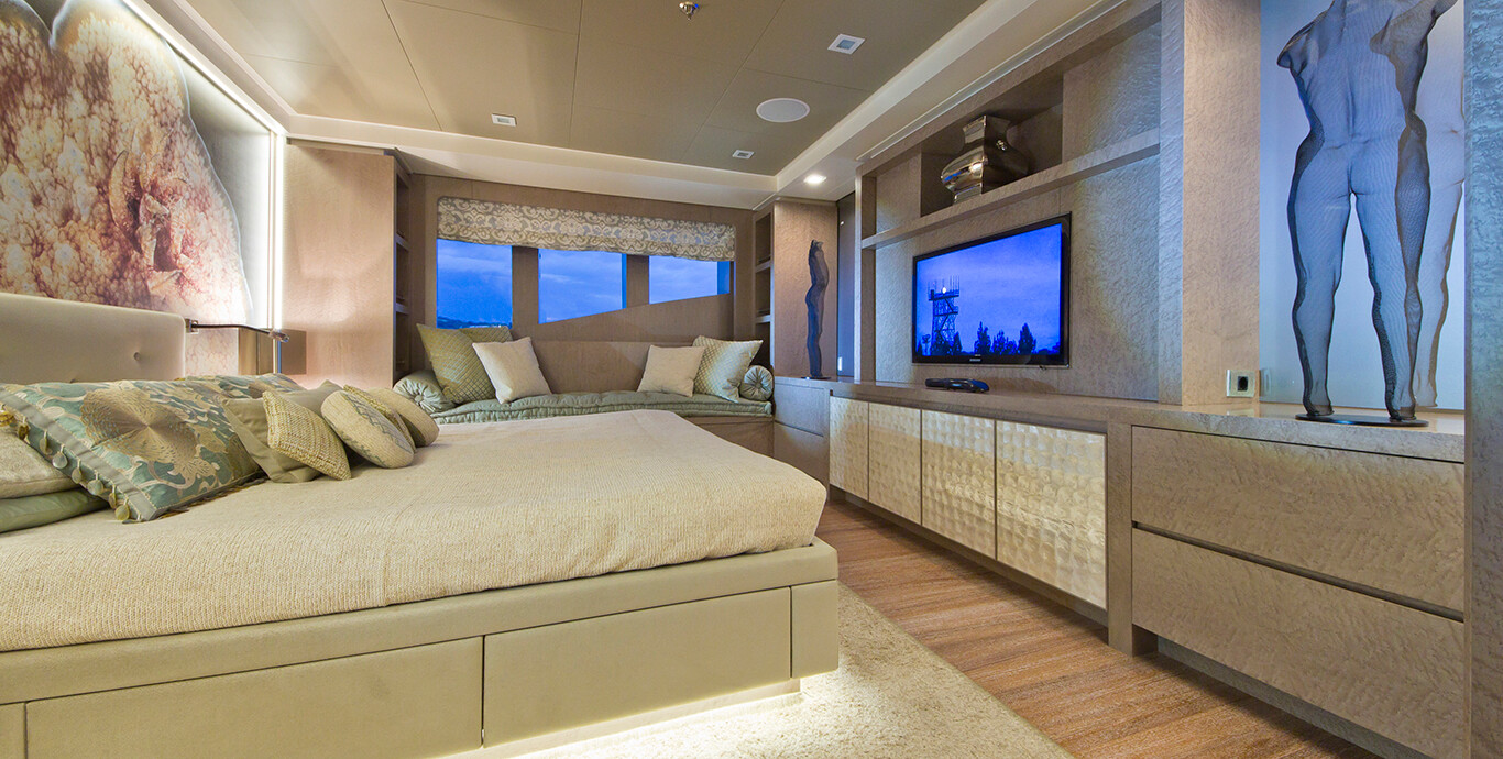 Aboard LIBERTY a 164ft (49.99m) luxury motor yacht , built by ISA in 2011