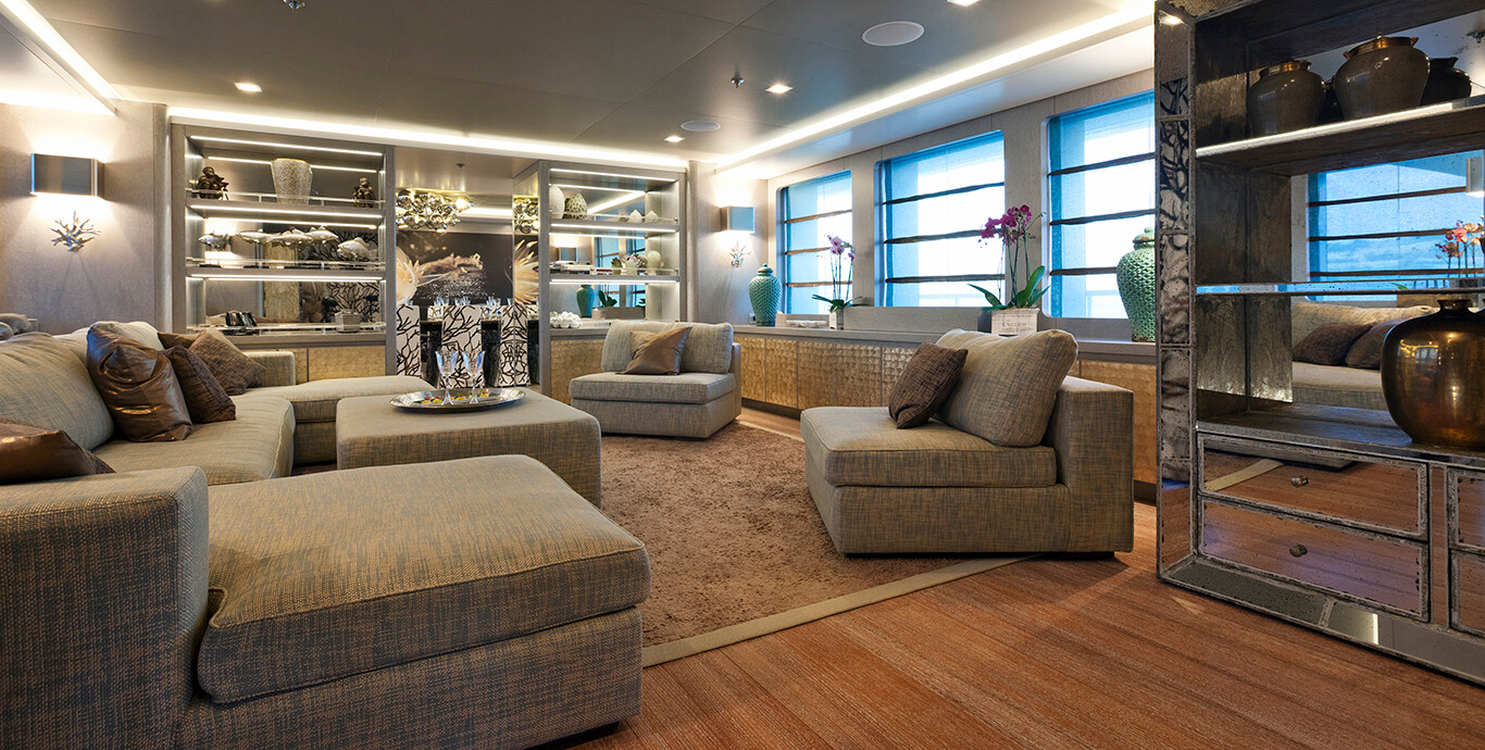 Aboard LIBERTY a 164ft (49.99m) luxury motor yacht , built by ISA in 2011