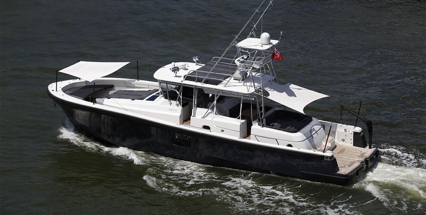 Aboard JUNE OF LONDON a 57ft (17.58m) luxury motor yacht , built by BLUEGAME in 2011