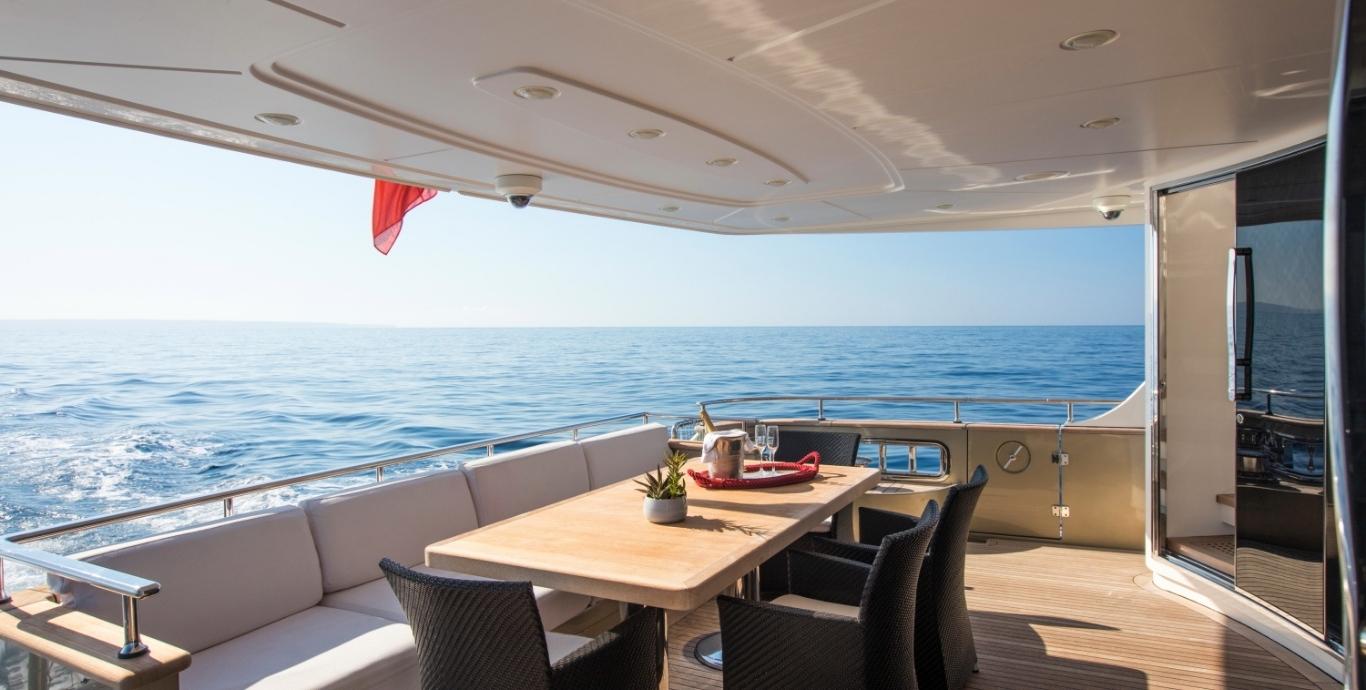 Aboard MAI a 90ft (27.6m) luxury motor yacht , built by SANLORENZO in 2010