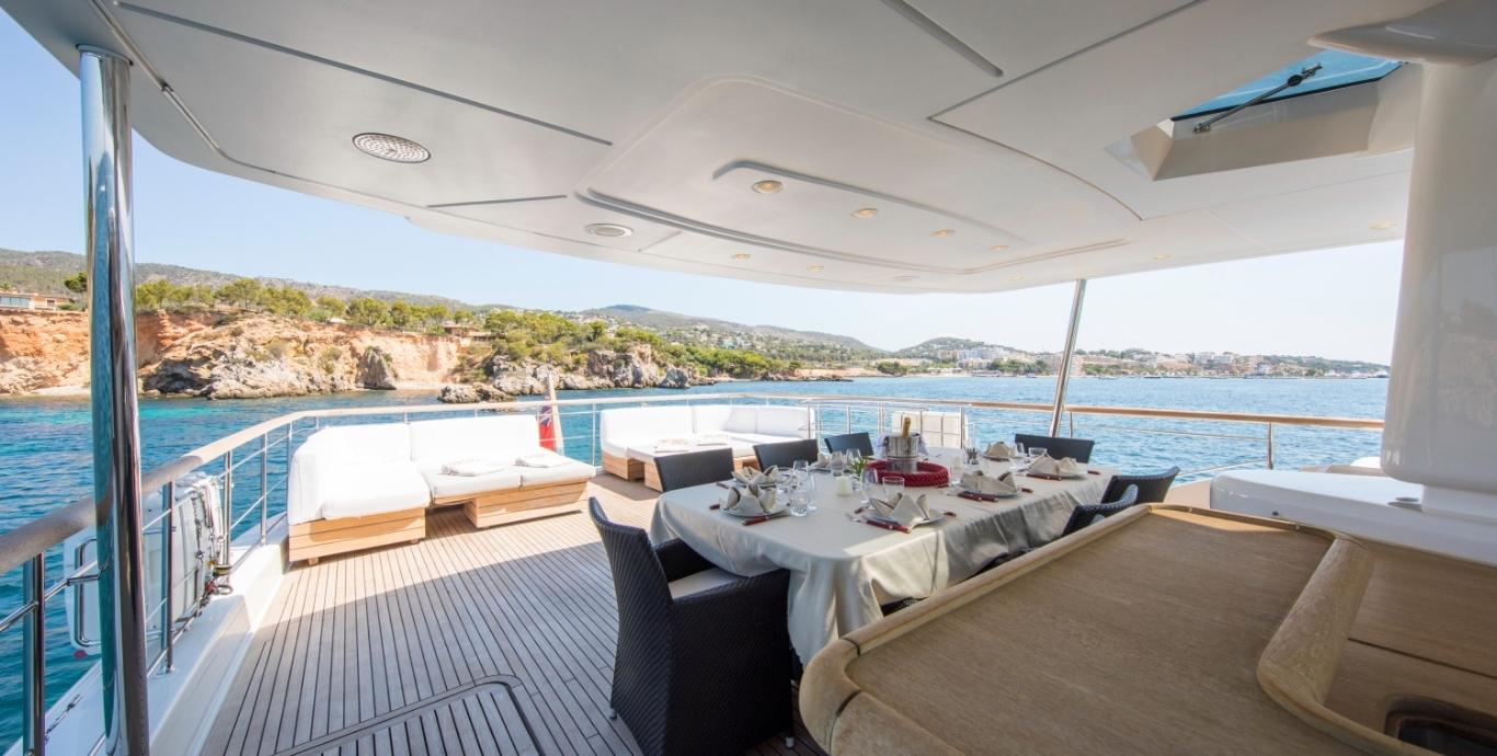Aboard MAI a 90ft (27.6m) luxury motor yacht , built by SANLORENZO in 2010
