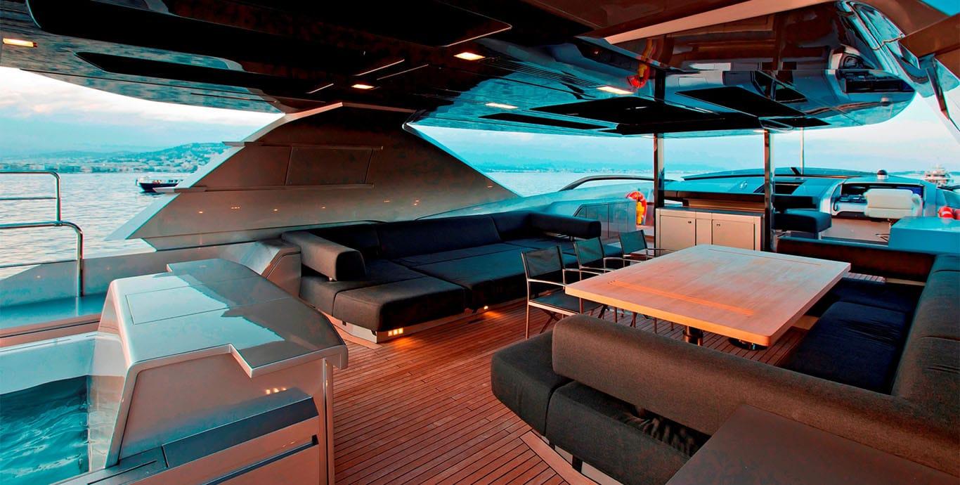 Aboard SAFFURIYA a 123ft (37.74m) luxury motor yacht , built by PERI YACHTS in 2011