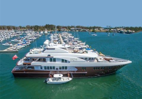 Aboard BACA a 142ft (43.38m) luxury motor yacht , built by ROYAL DENSHIP in 2009
