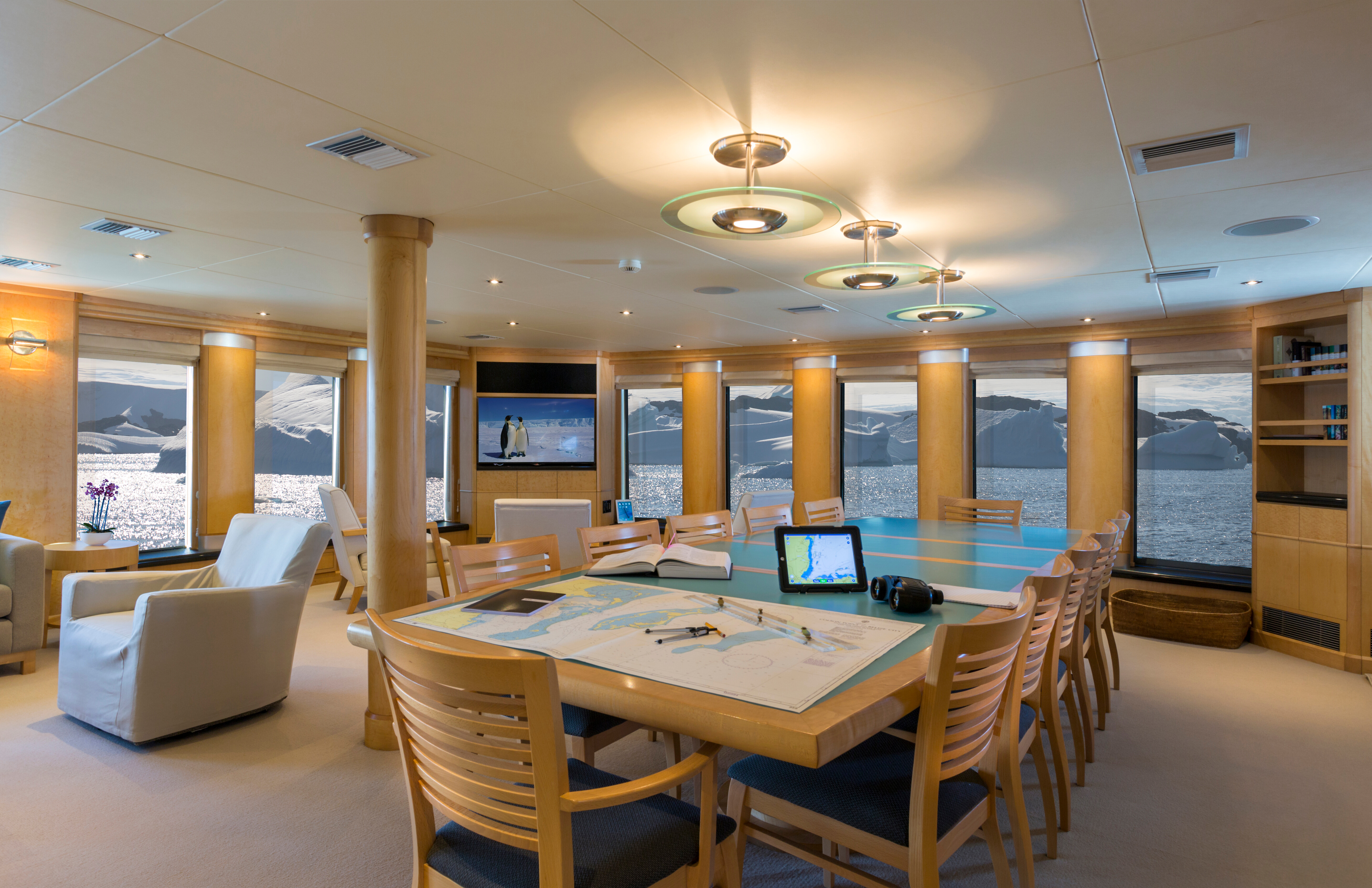 Aboard ODYSSEY a 183ft (55.78m) luxury motor yacht , built by AUROUX in 1974