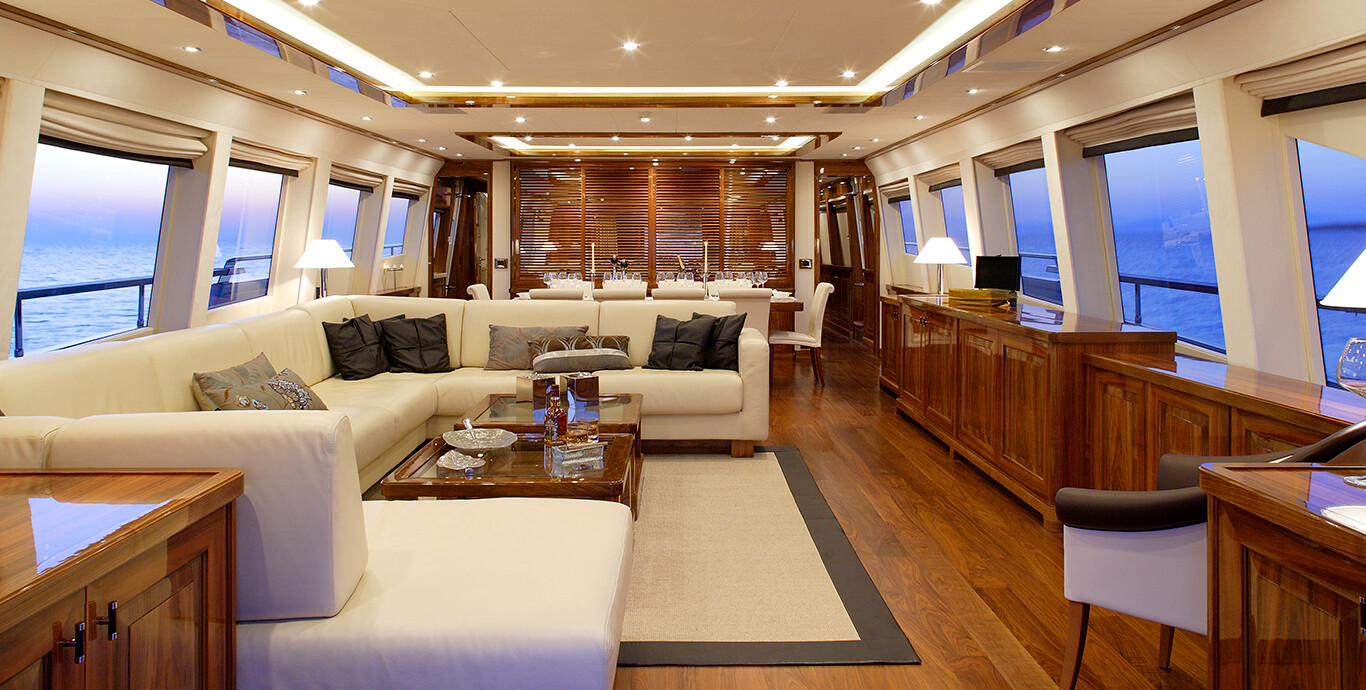Aboard DRAGON a 121ft (36.88m) luxury motor yacht , built by COUACH in 2010