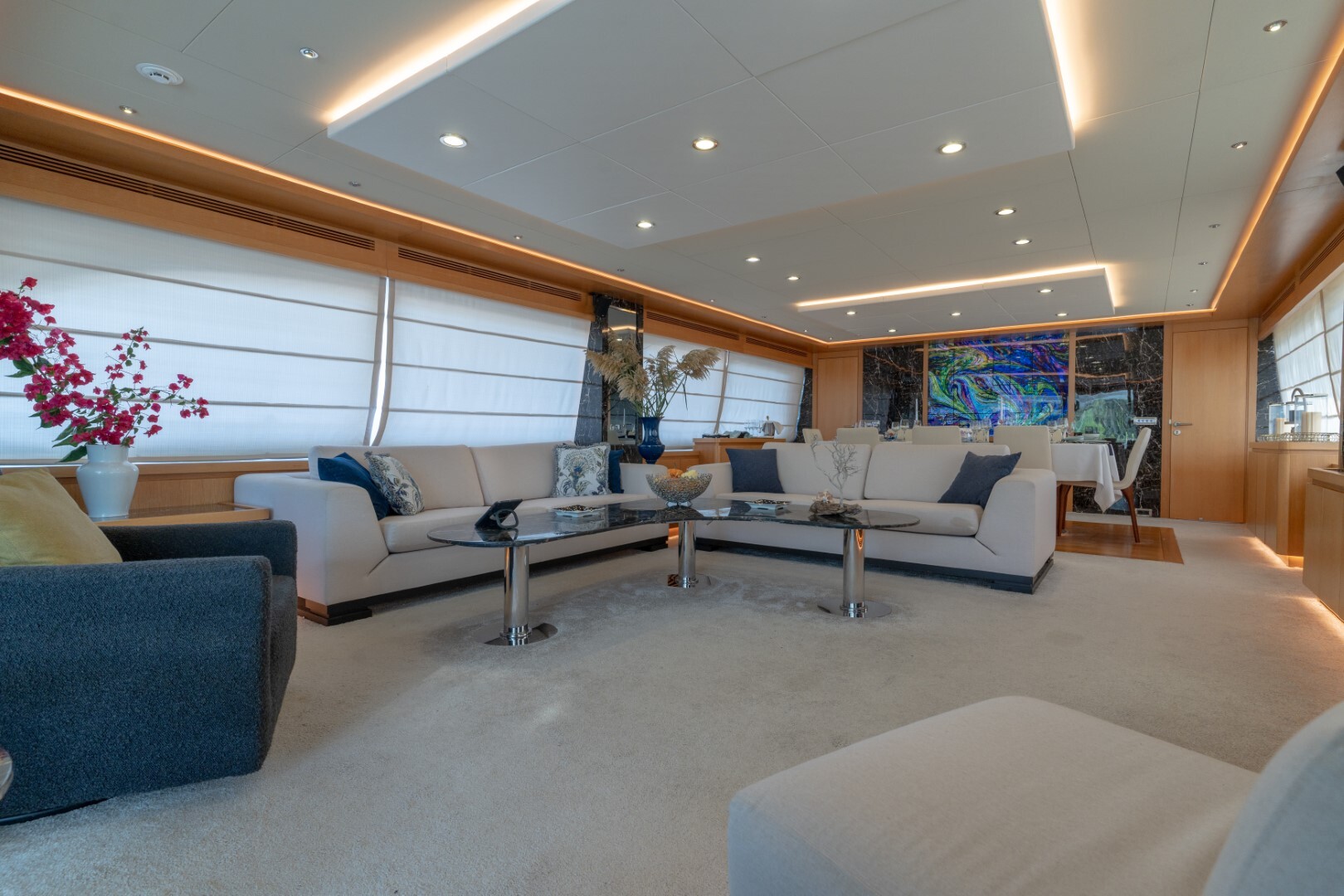 Aboard PANFELISS a 123ft (37.5m) luxury motor yacht , built by MENGI YAY in 2009