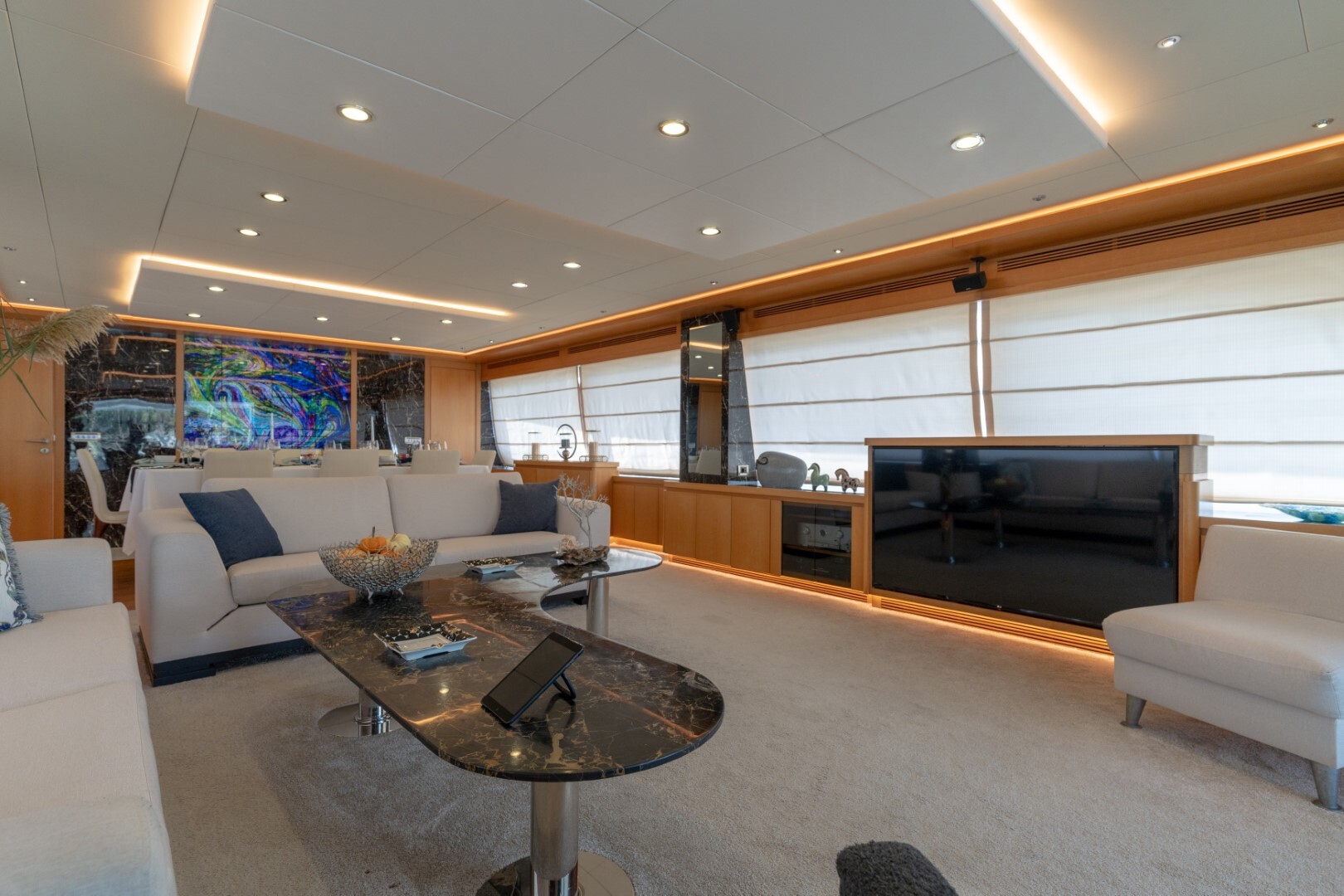 Aboard PANFELISS a 123ft (37.5m) luxury motor yacht , built by MENGI YAY in 2009