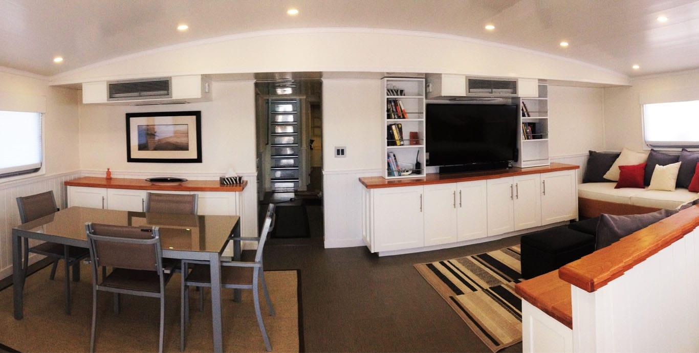 Aboard BASILISK a 90ft (27.43m) luxury motor yacht , built by OCEAN VOYAGER in 2004