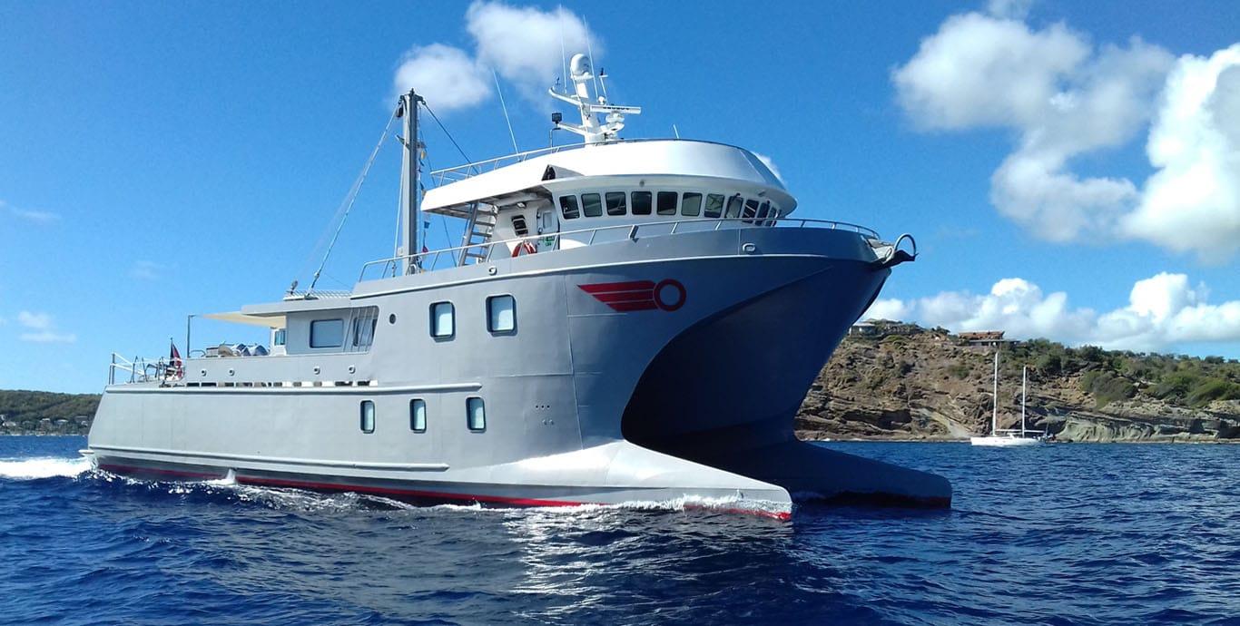 Aboard BASILISK a 90ft (27.43m) luxury motor yacht , built by OCEAN VOYAGER in 2004