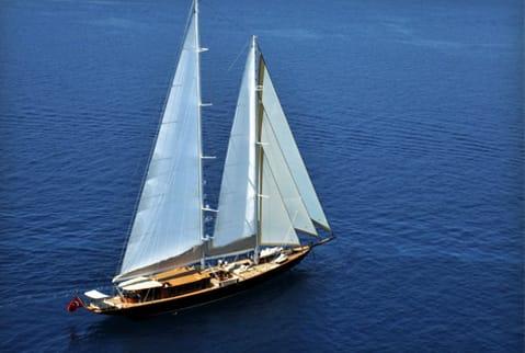 Aboard ARIA I a 183ft (56.01m) luxury sailing yacht , built by ARK YACHT in 2011